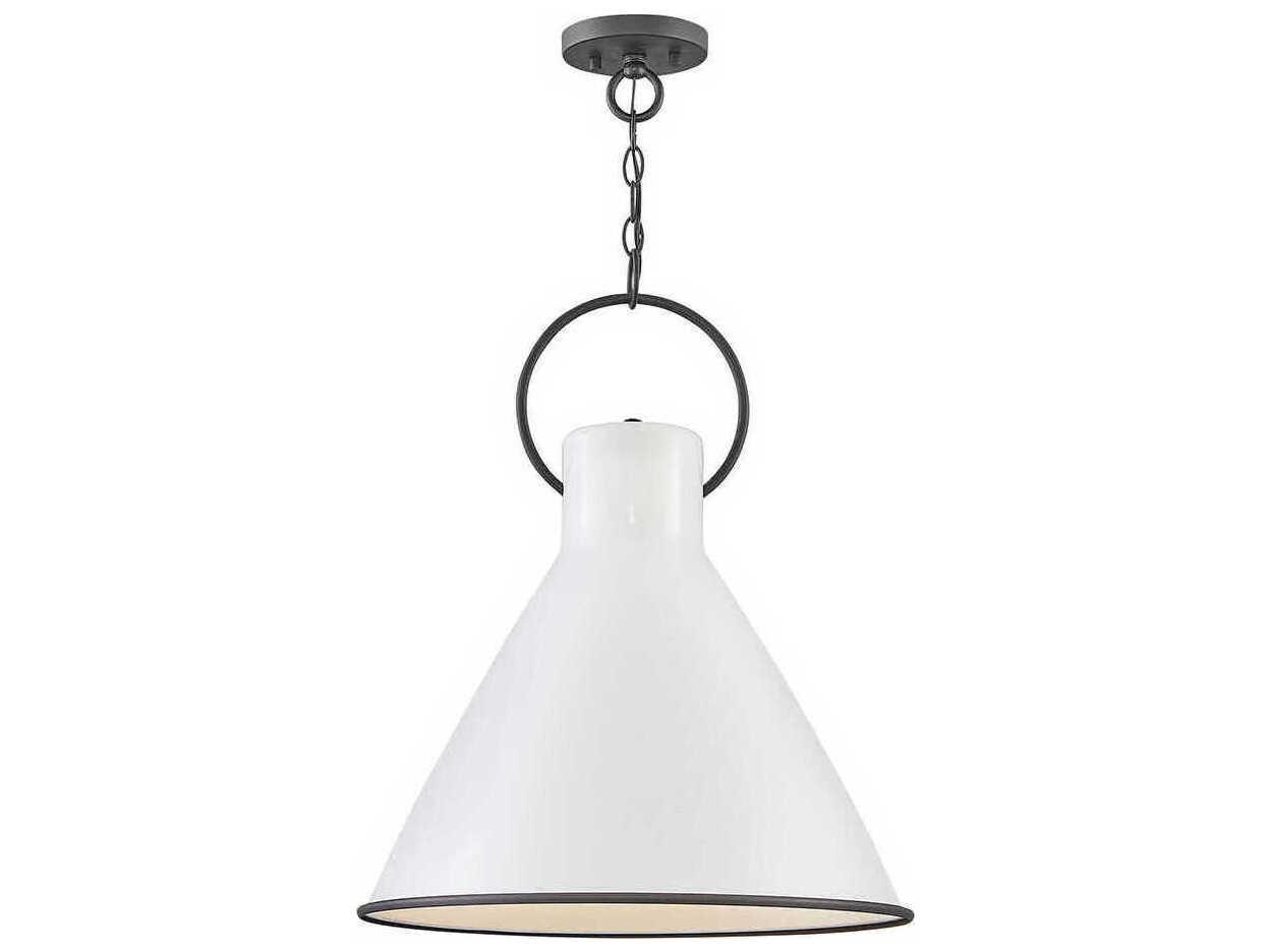 Hinkley Winnie 1-Light Polished White Bell Pendant