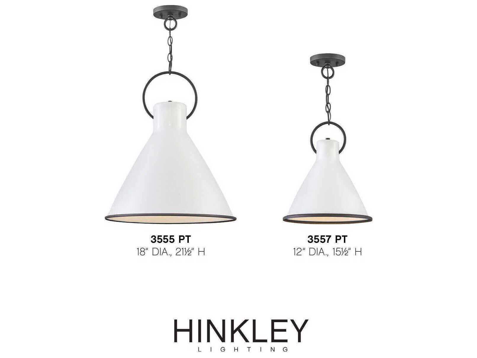 Hinkley Winnie 1-Light Polished White Bell Pendant
