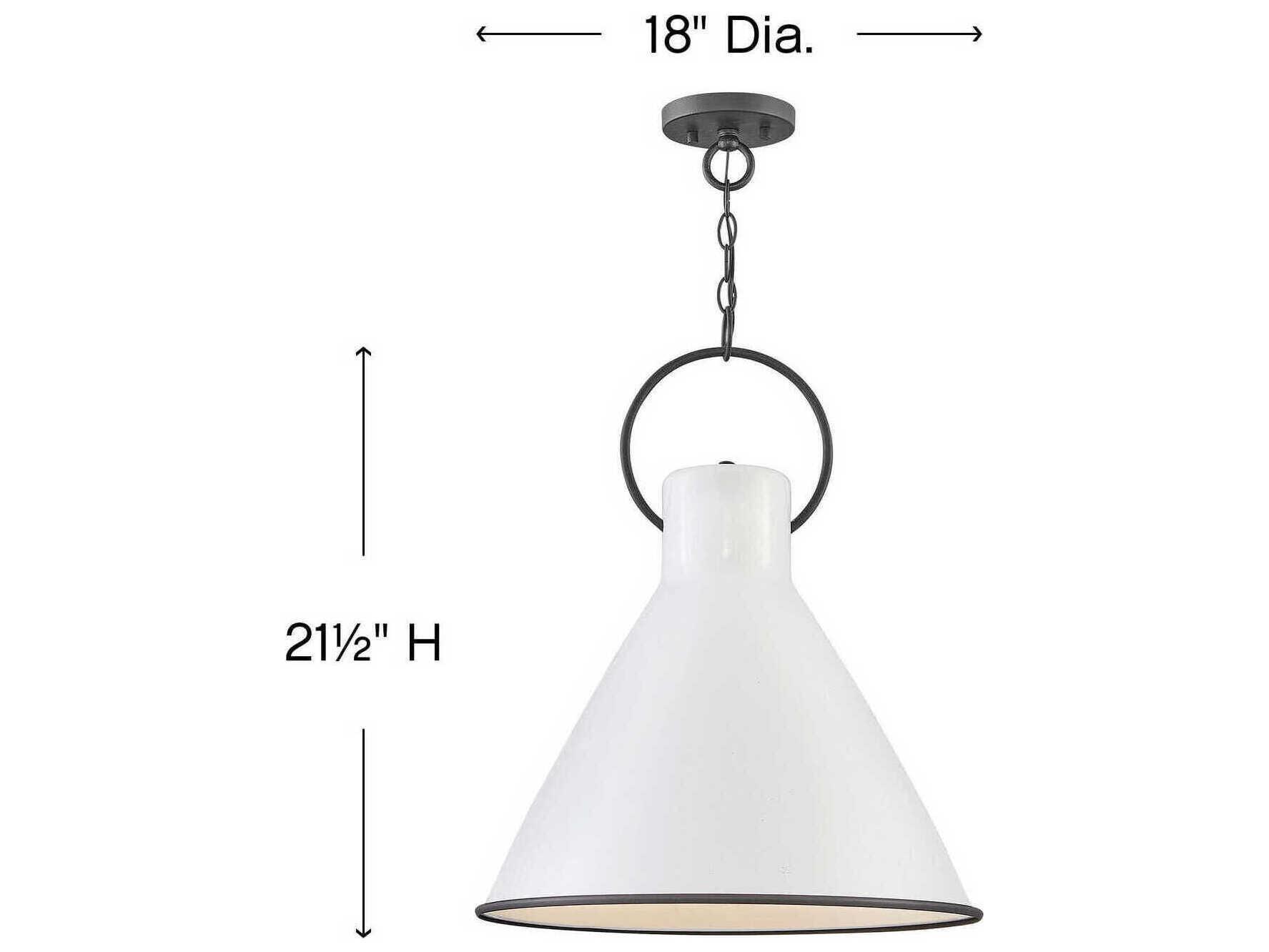 Hinkley Winnie 1-Light Polished White Bell Pendant
