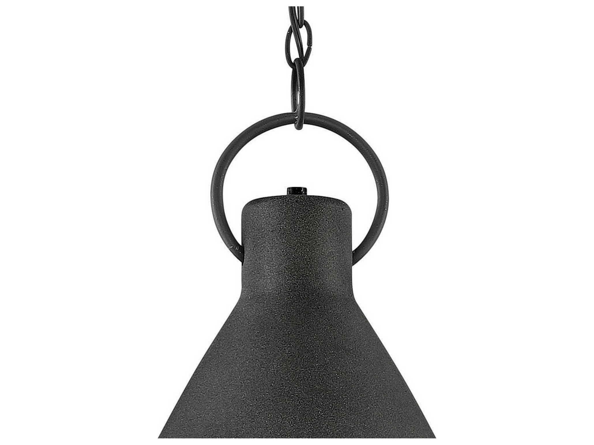 Hinkley Winnie 1-Light Aged Zinc Gray Bell Pendant