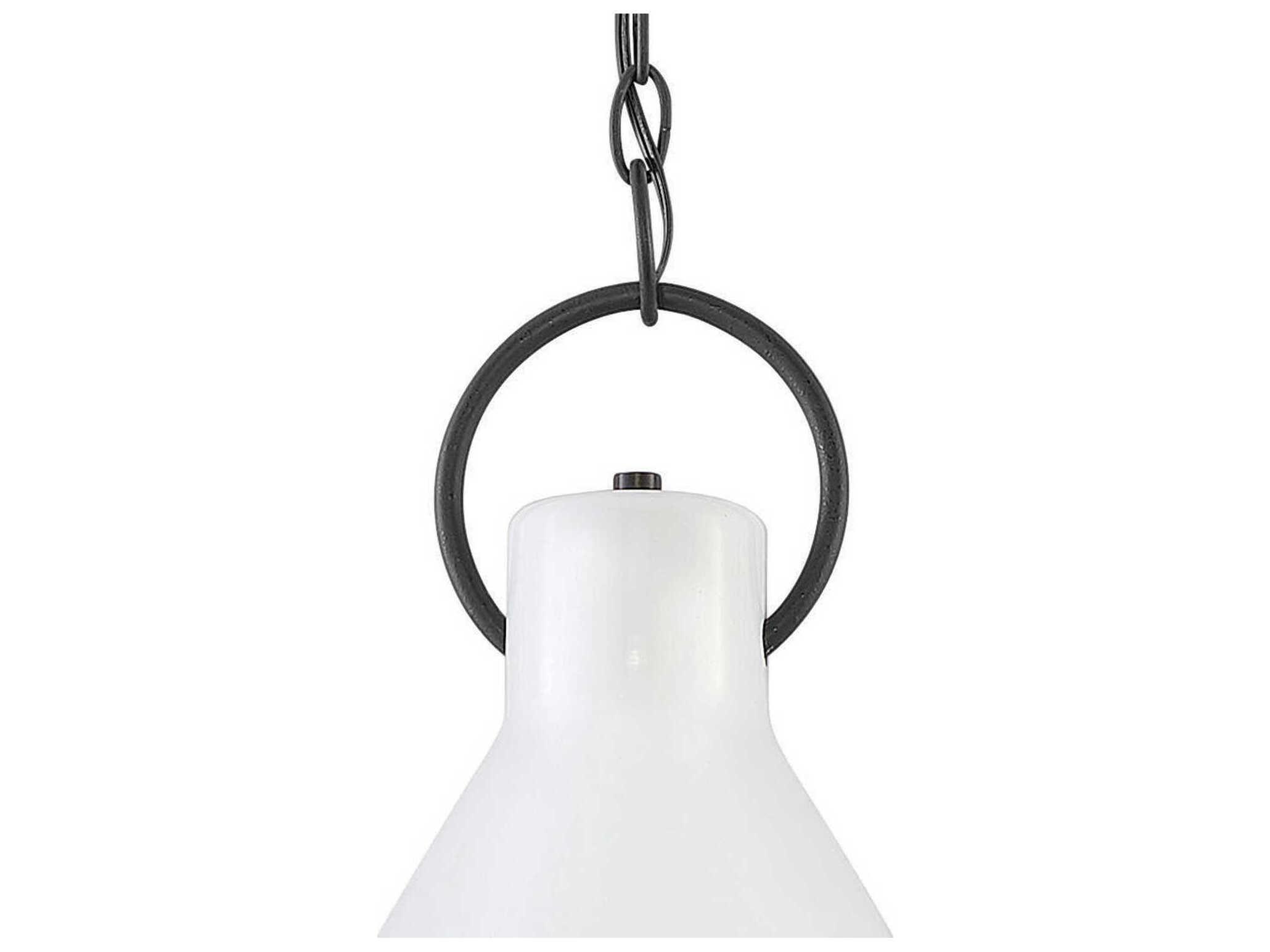 Hinkley Winnie 1-Light Polished White Bell Mini Pendant