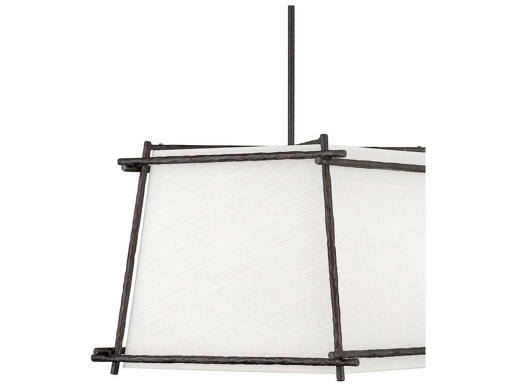 Hinkley Tress 4-Light Iron Ore Gray Geometric Pendant