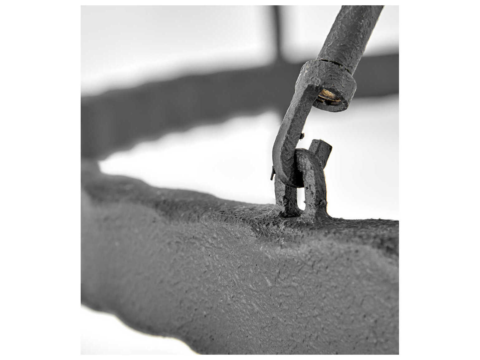 Hinkley Tress 5-Light Forged Iron Black Candelabra Chandelier