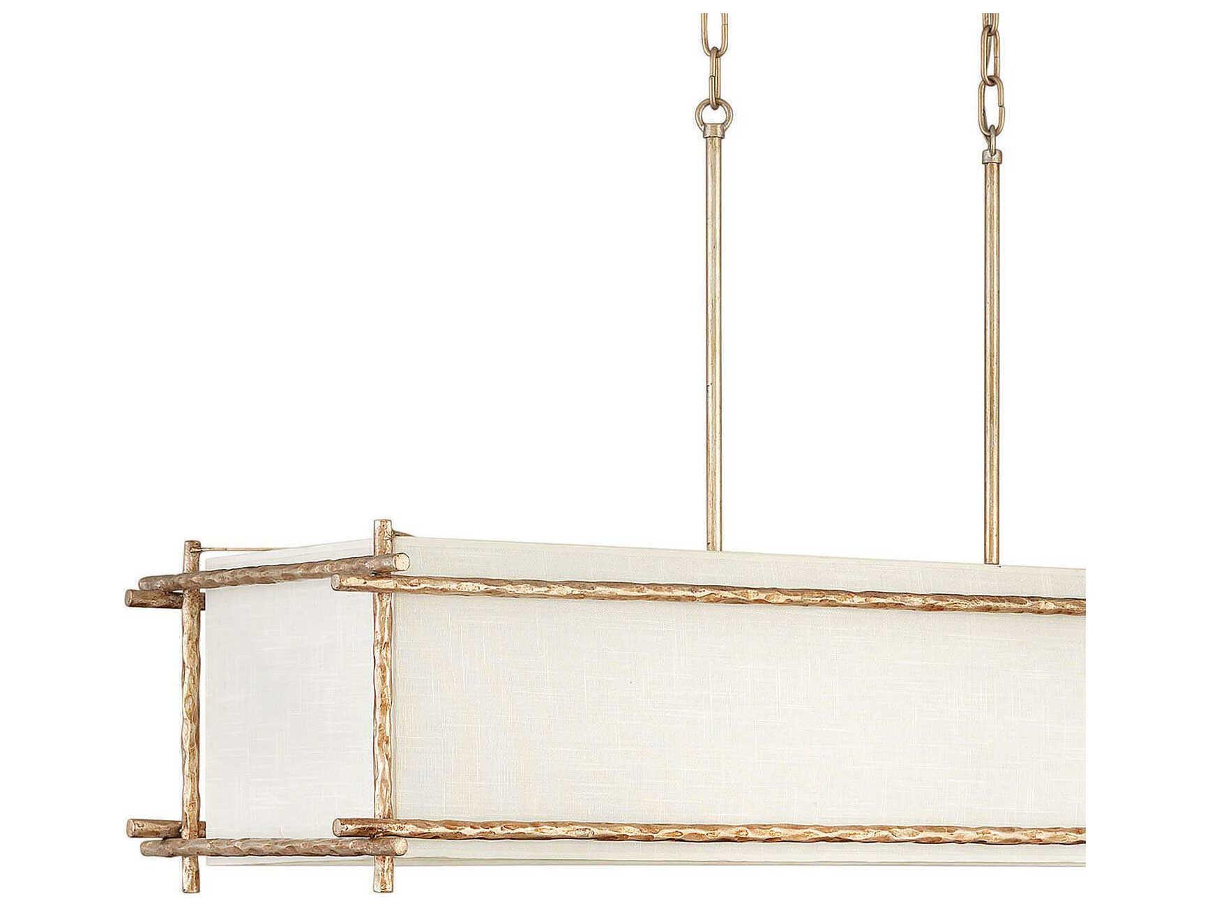 Hinkley Tress 6-Light Champagne Gold White Geometric Island Pendant