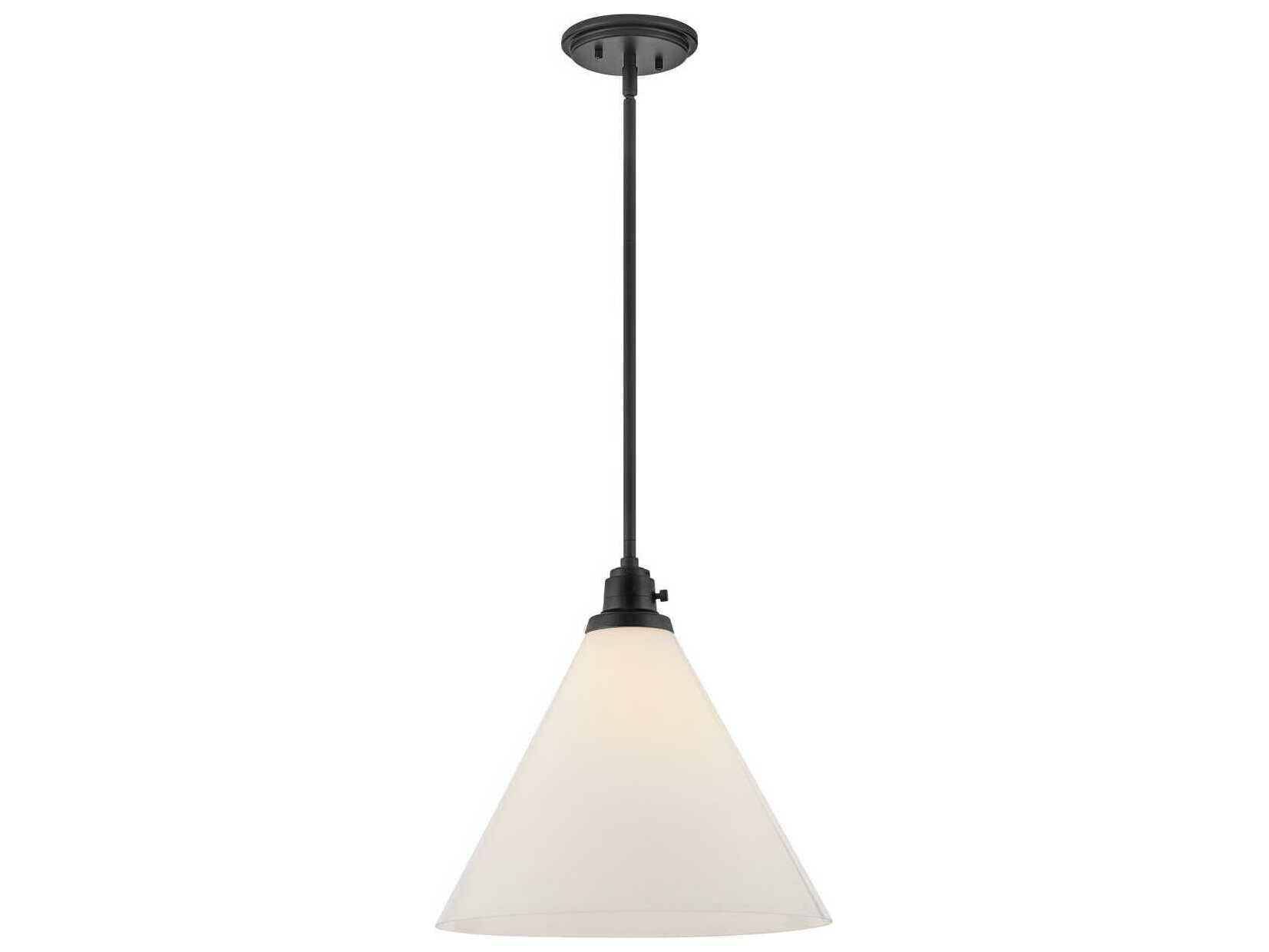 Hinkley Arti 1-Light Black Glass Pendant