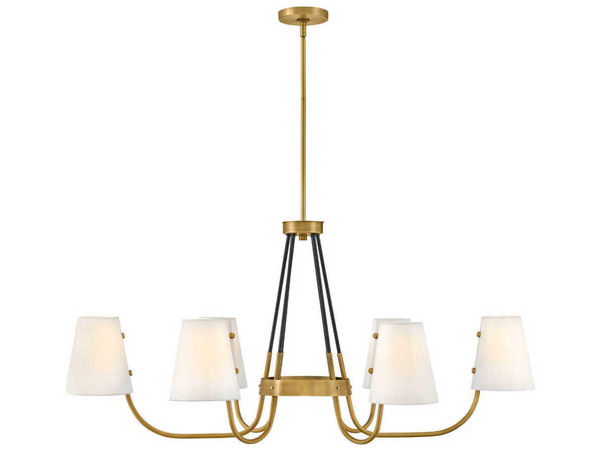Hinkley Aston 6-Light Heritage Brass Chandelier