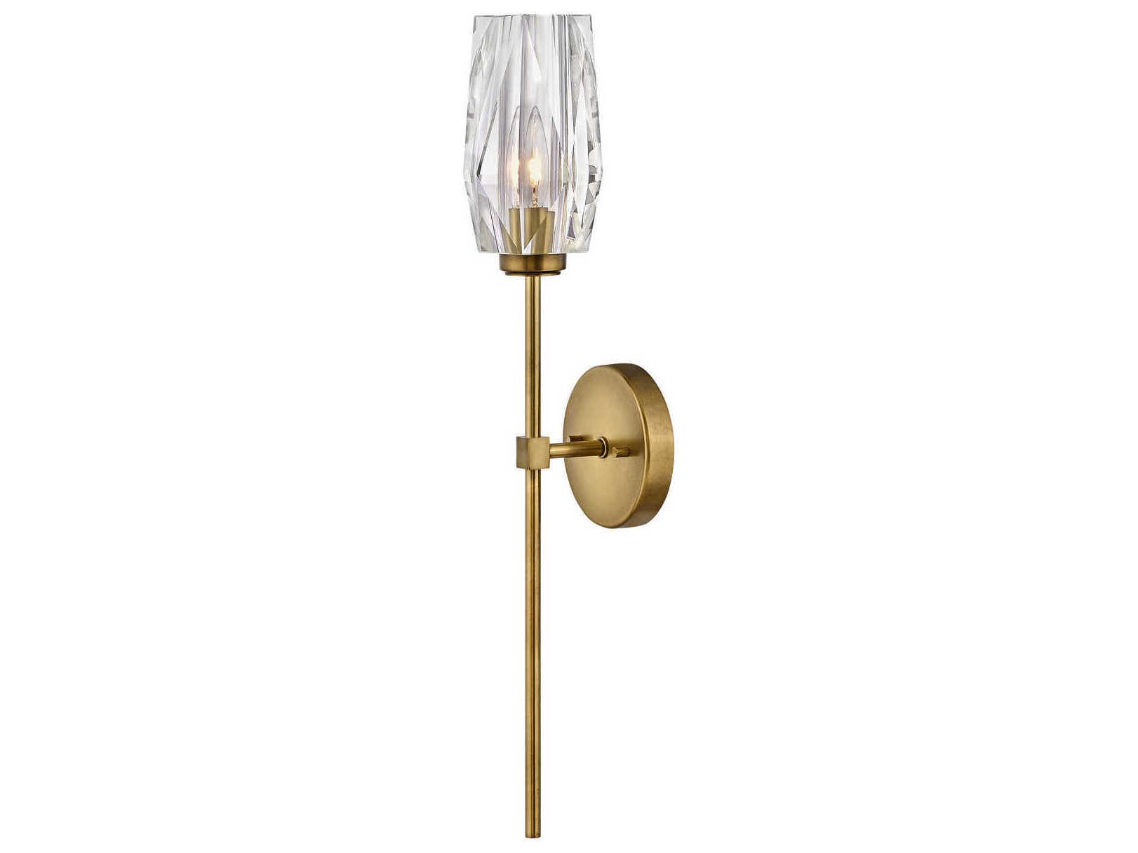 Hinkley Ana 1-Light Heritage Brass Crystal Wall Sconce