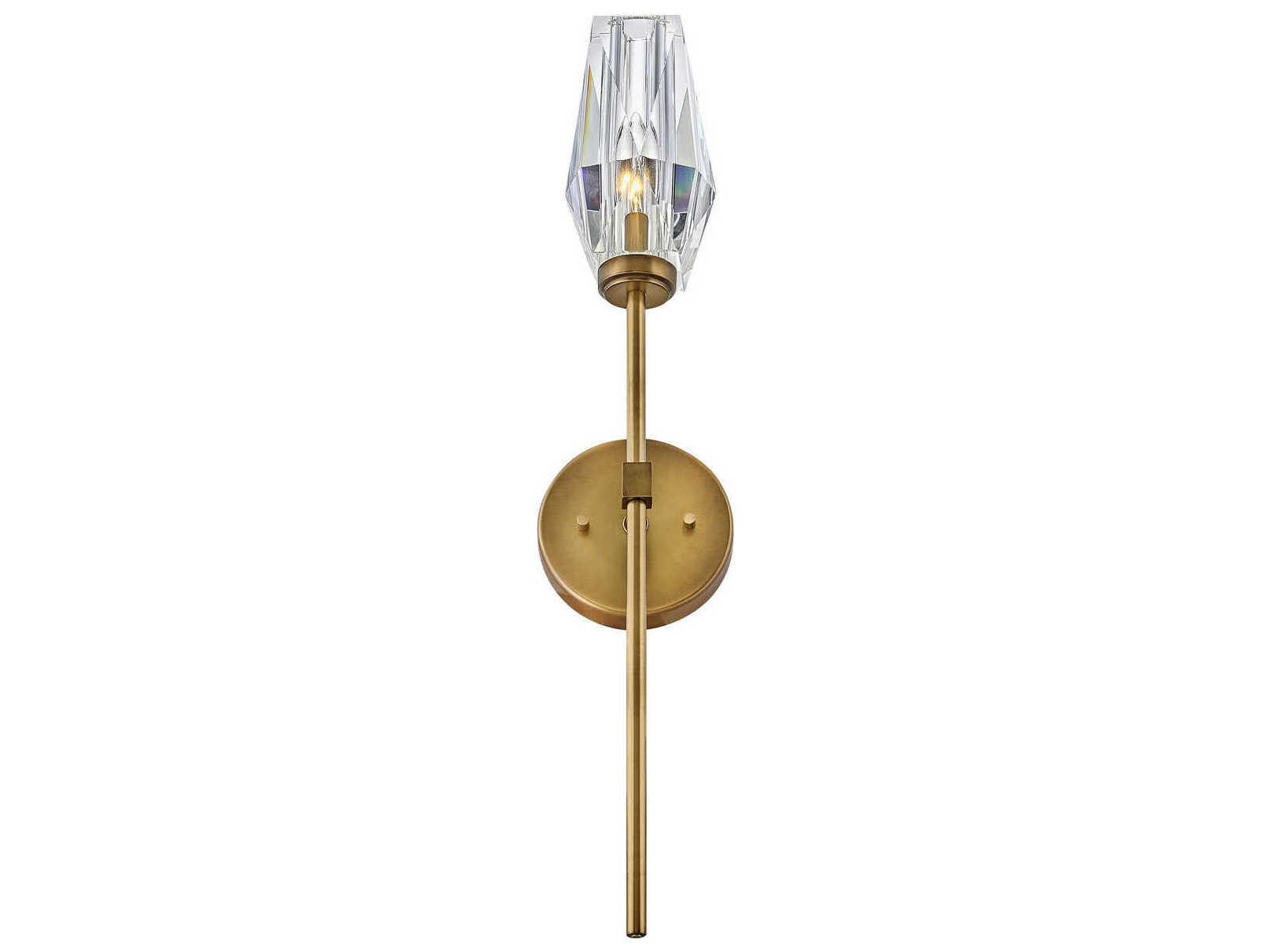 Hinkley Ana 1-Light Heritage Brass Crystal Wall Sconce