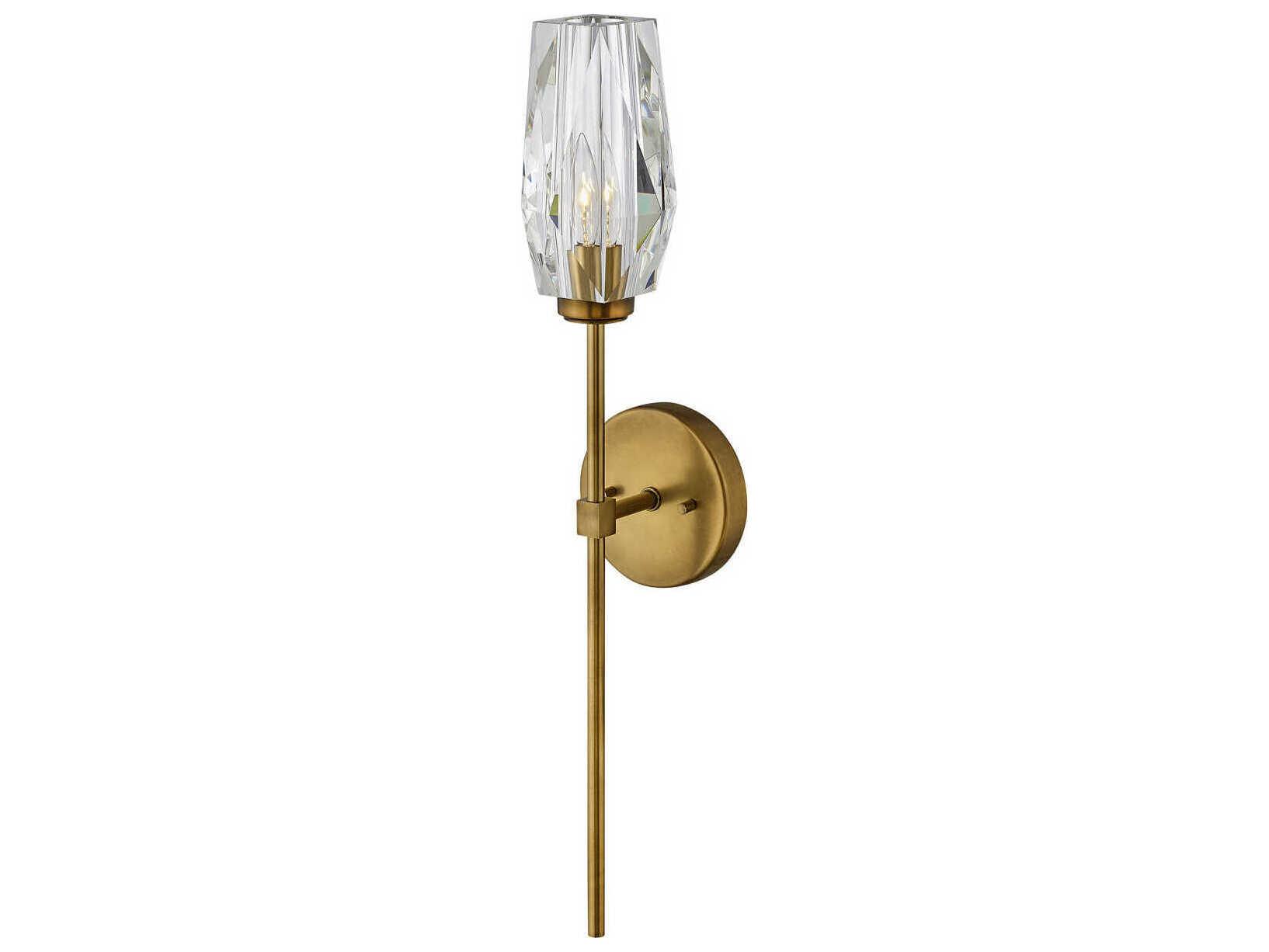 Hinkley Ana 1-Light Heritage Brass Crystal Wall Sconce