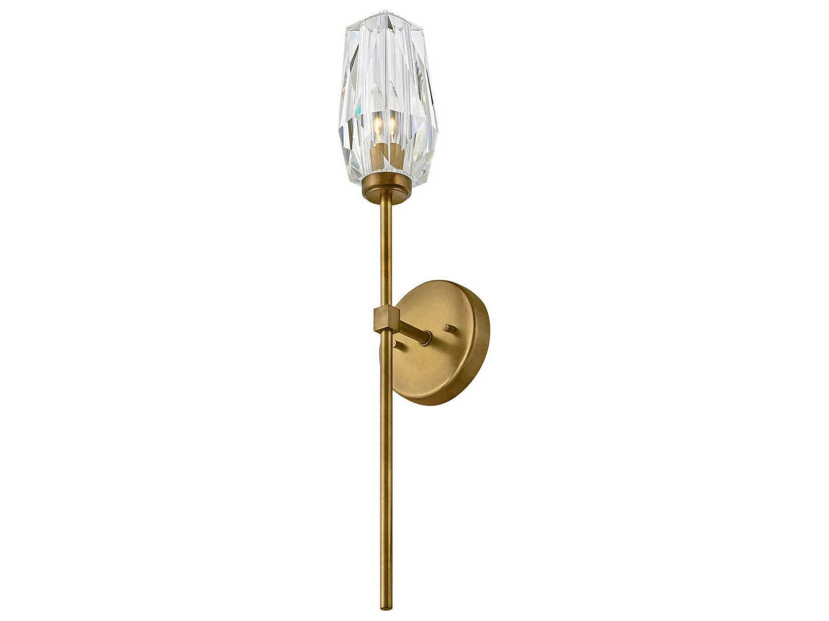 Hinkley Ana 1-Light Heritage Brass Crystal Wall Sconce