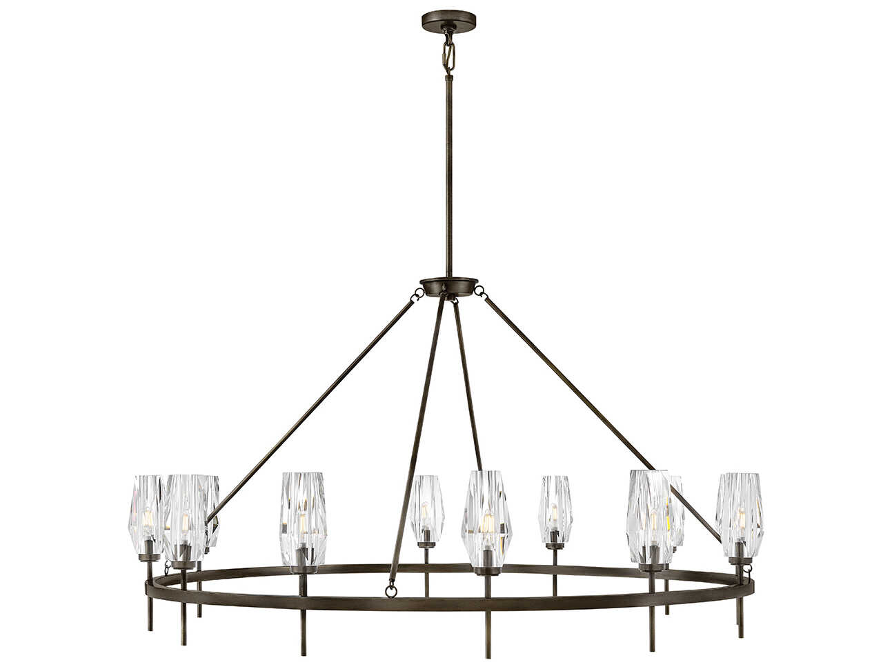 Hinkley Ana 12-Light Black Oxide Candelabra Chandelier