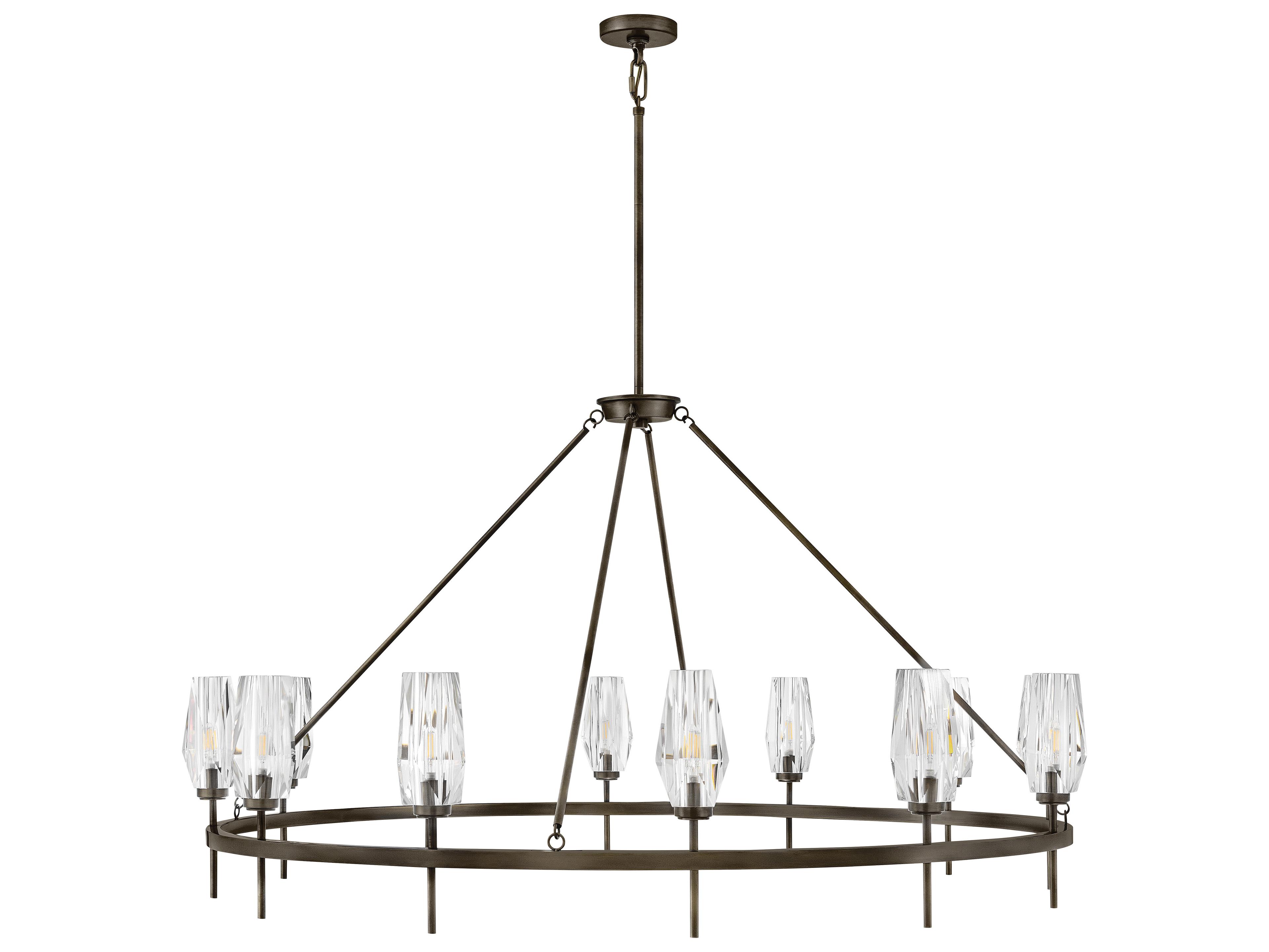 Hinkley Ana 12-Light Black Oxide Candelabra Chandelier