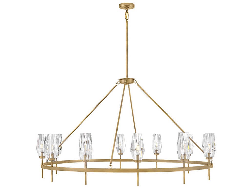 Hinkley Ana 12-Light Heritage Brass Candelabra Chandelier