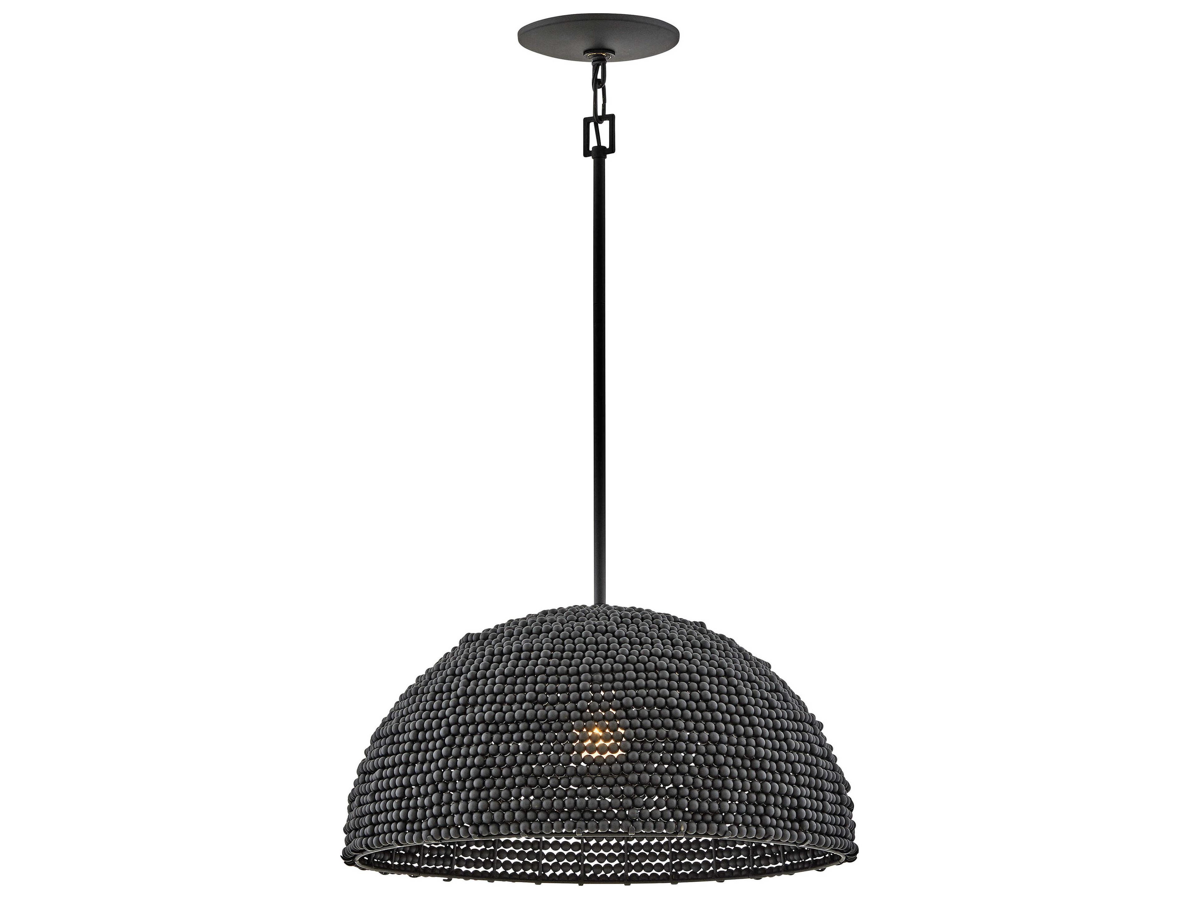 Hinkley Dalia 1-Light Black Dome Pendant