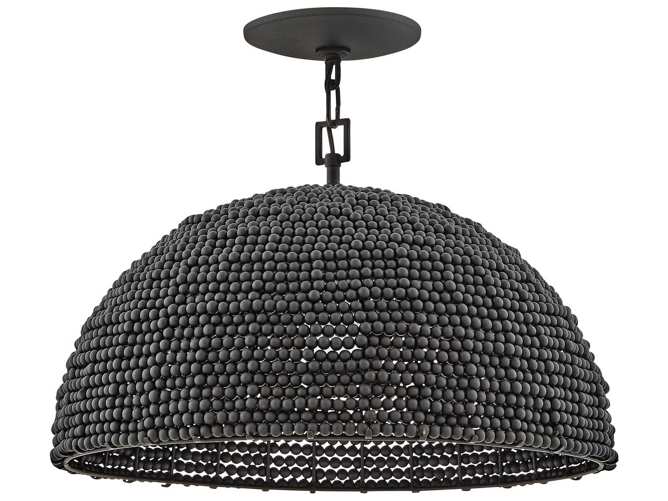 Hinkley Dalia 1-Light Black Dome Pendant