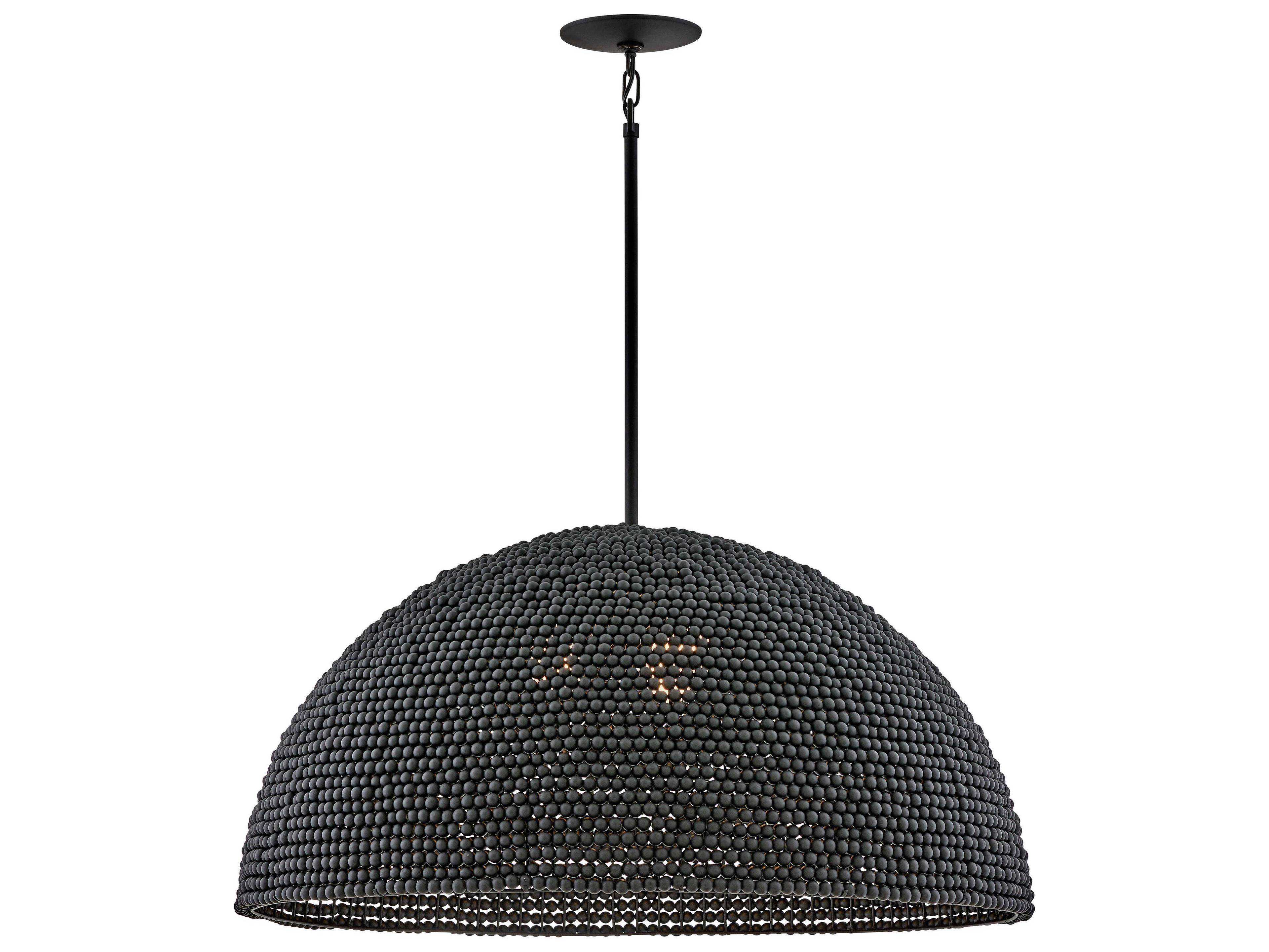 Hinkley Dalia 3-Light Black Dome Pendant