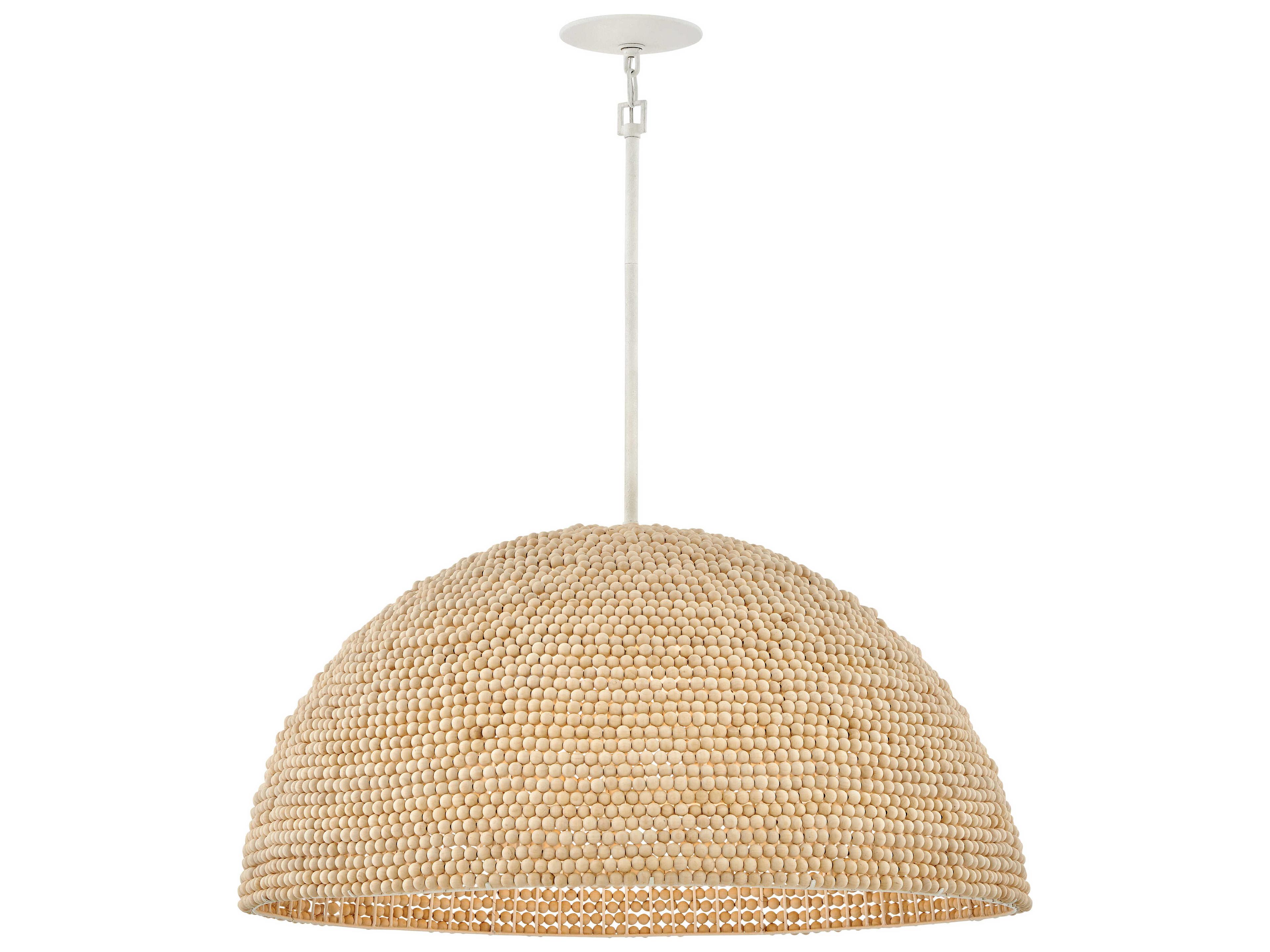 Hinkley Dalia 3-Light Textured Plaster Brown Dome Pendant