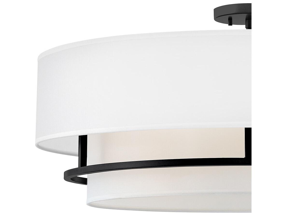 Hinkley Graham 4-Light Black LED Tiered Semi Flush Mount