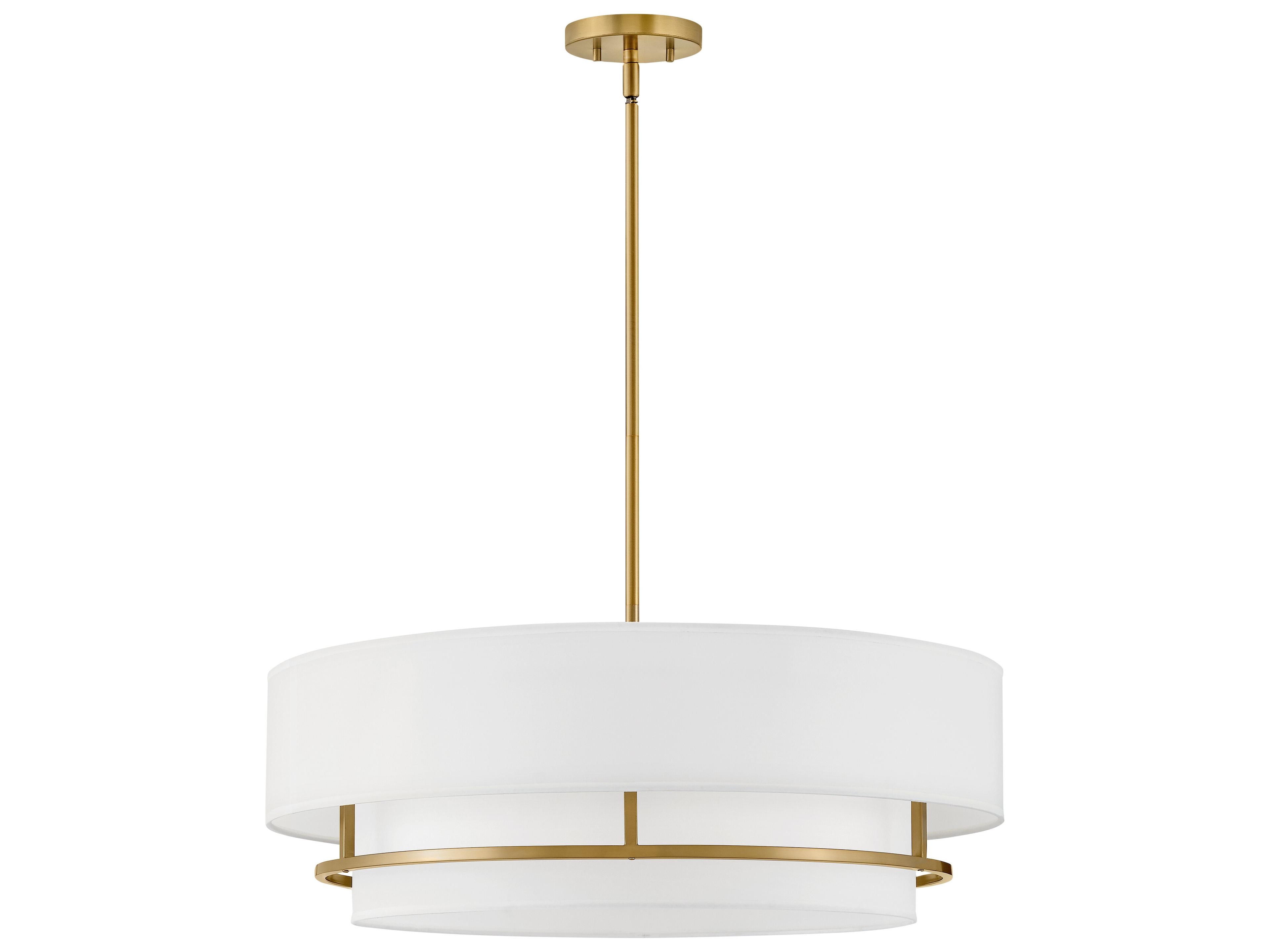 Hinkley Graham 4-Light Lacquered Brass LED Tiered Semi Flush Mount