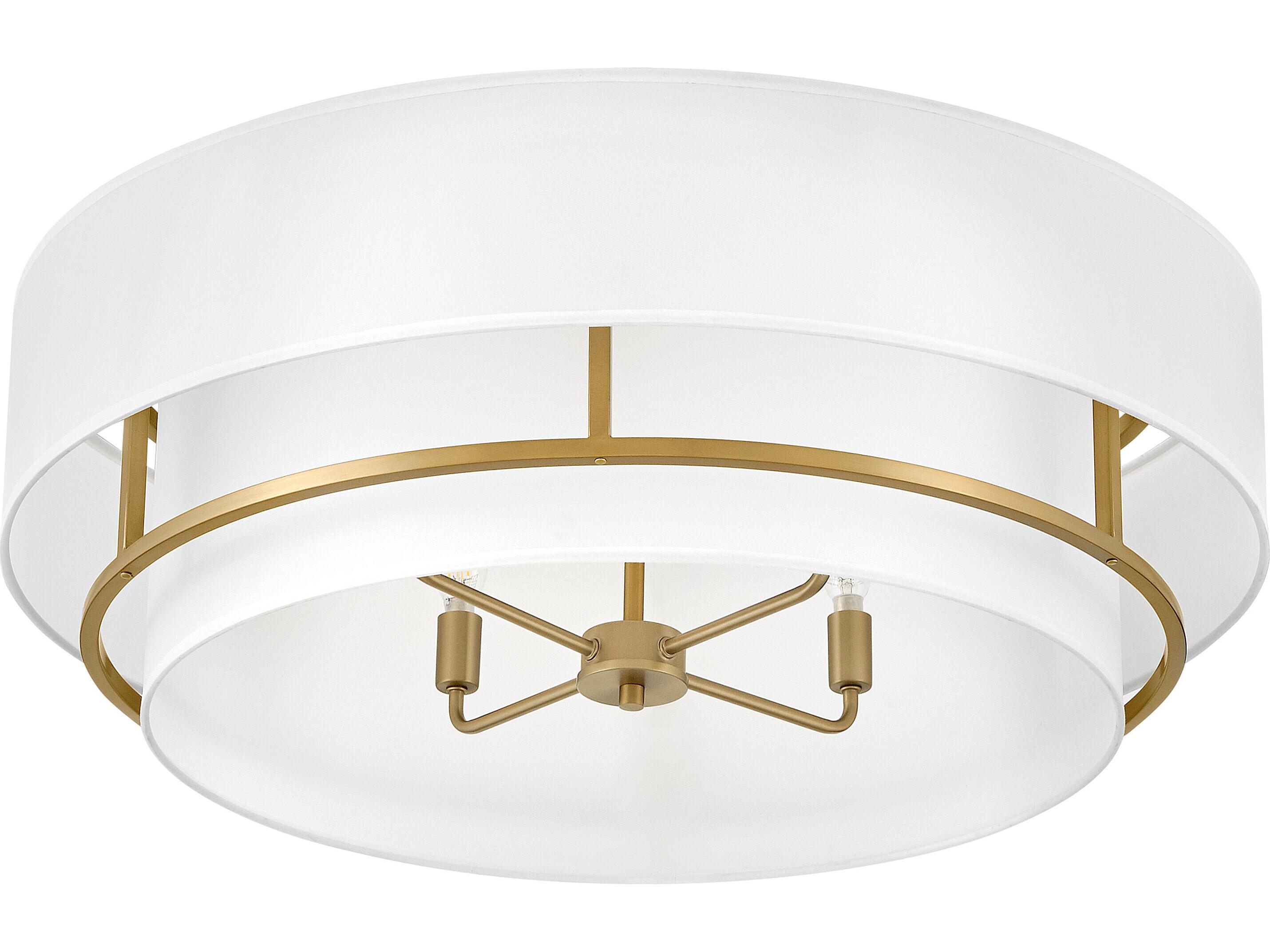 Hinkley Graham 4-Light Lacquered Brass LED Tiered Semi Flush Mount