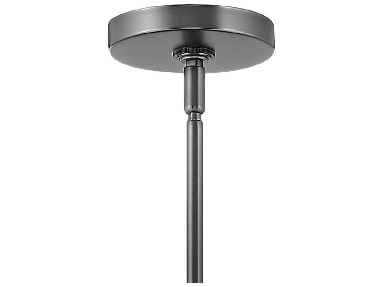 Hinkley Oliver 1-Light Heritage Brass Black Glass Globe Geometric Pendant