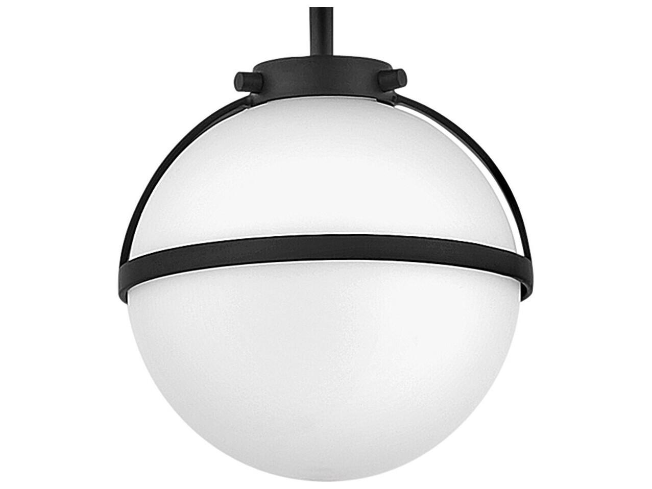 Hinkley Hollis 5-Light Black Glass LED Globe Semi Flush Mount