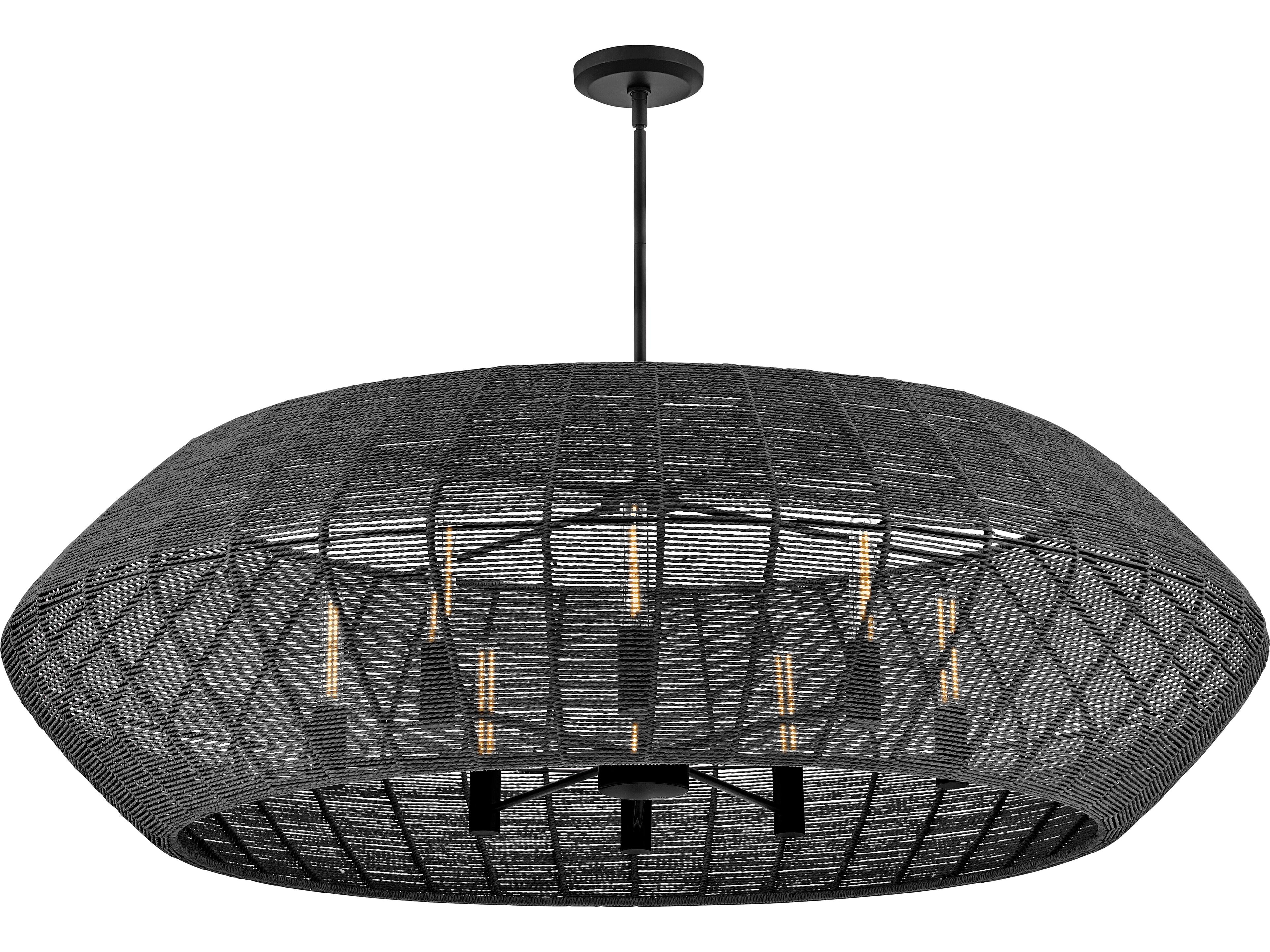 Hinkley Luca 8-Light Black Chandelier