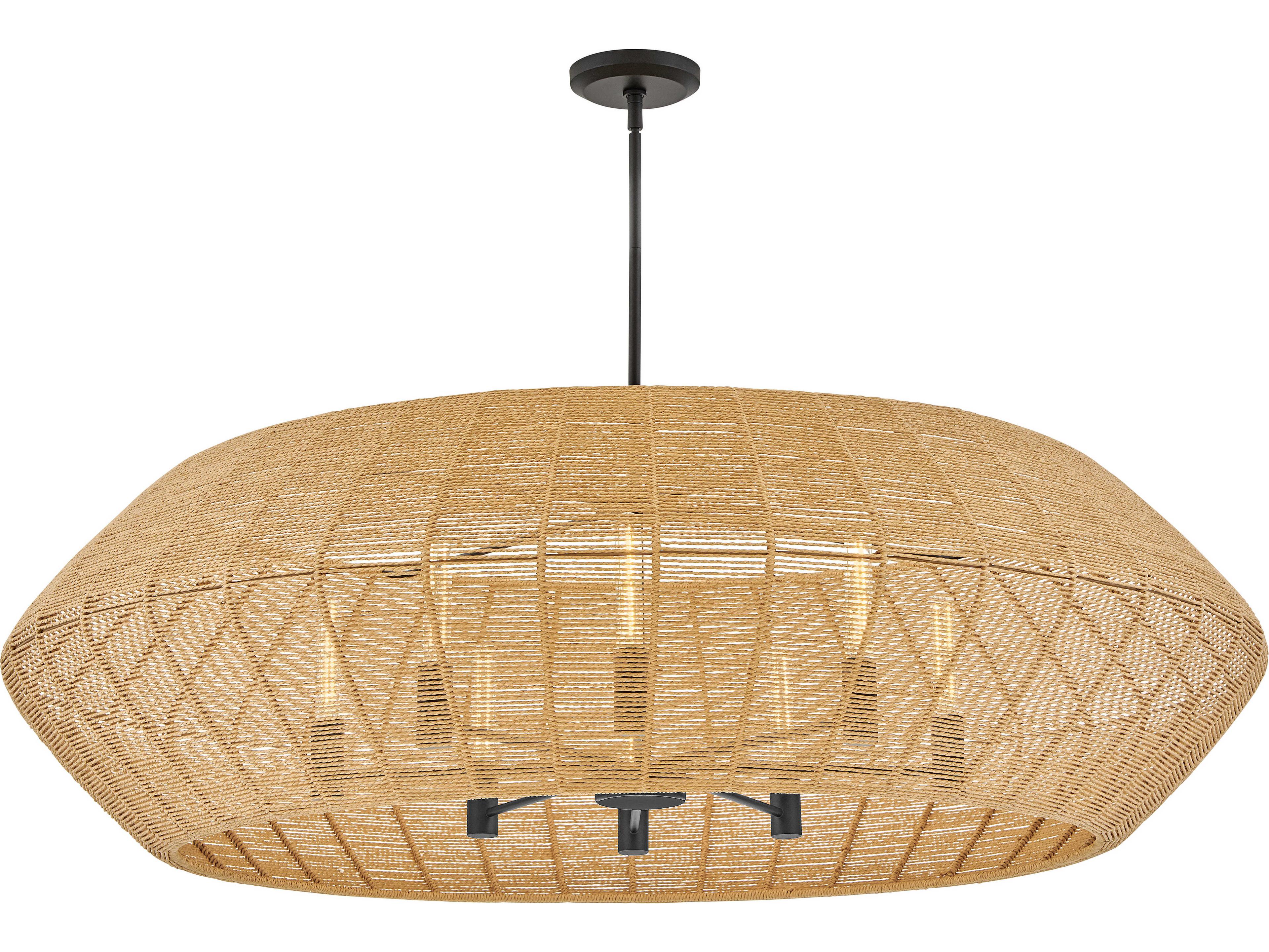 Hinkley Luca 8-Light Black Brown Chandelier