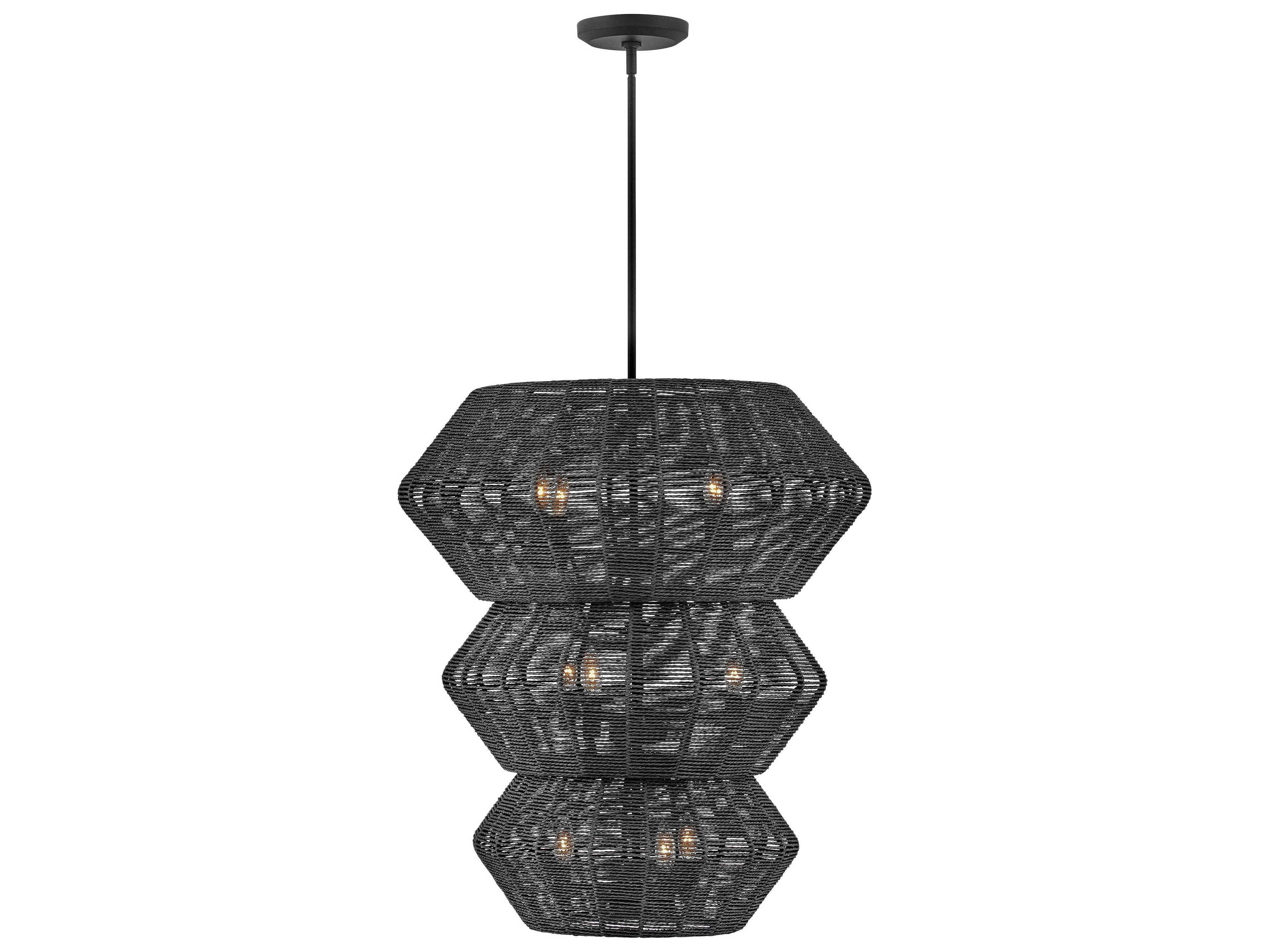 Hinkley Luca 10-Light Black Candelabra Chandelier