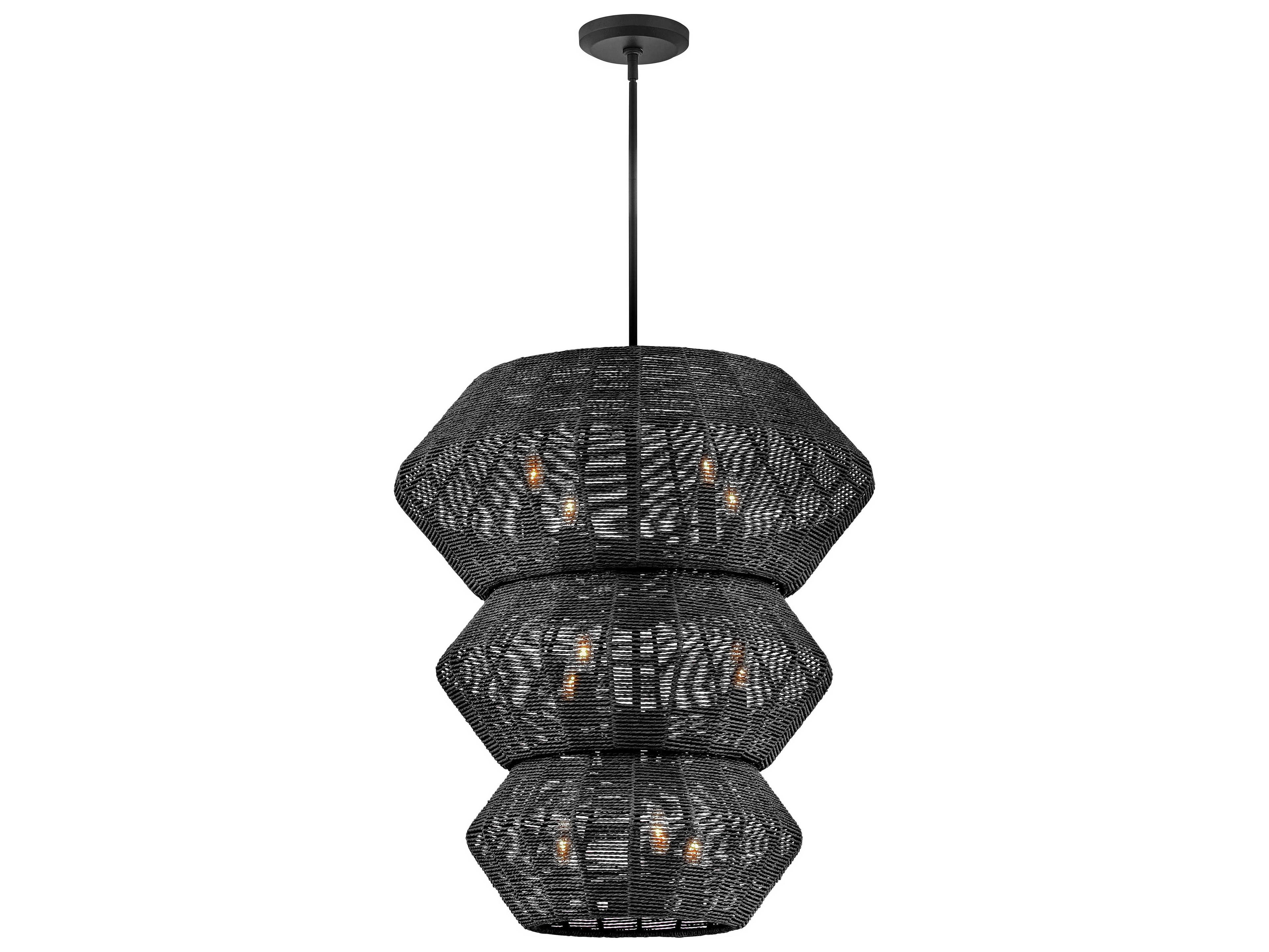 Hinkley Luca 10-Light Black Candelabra Chandelier