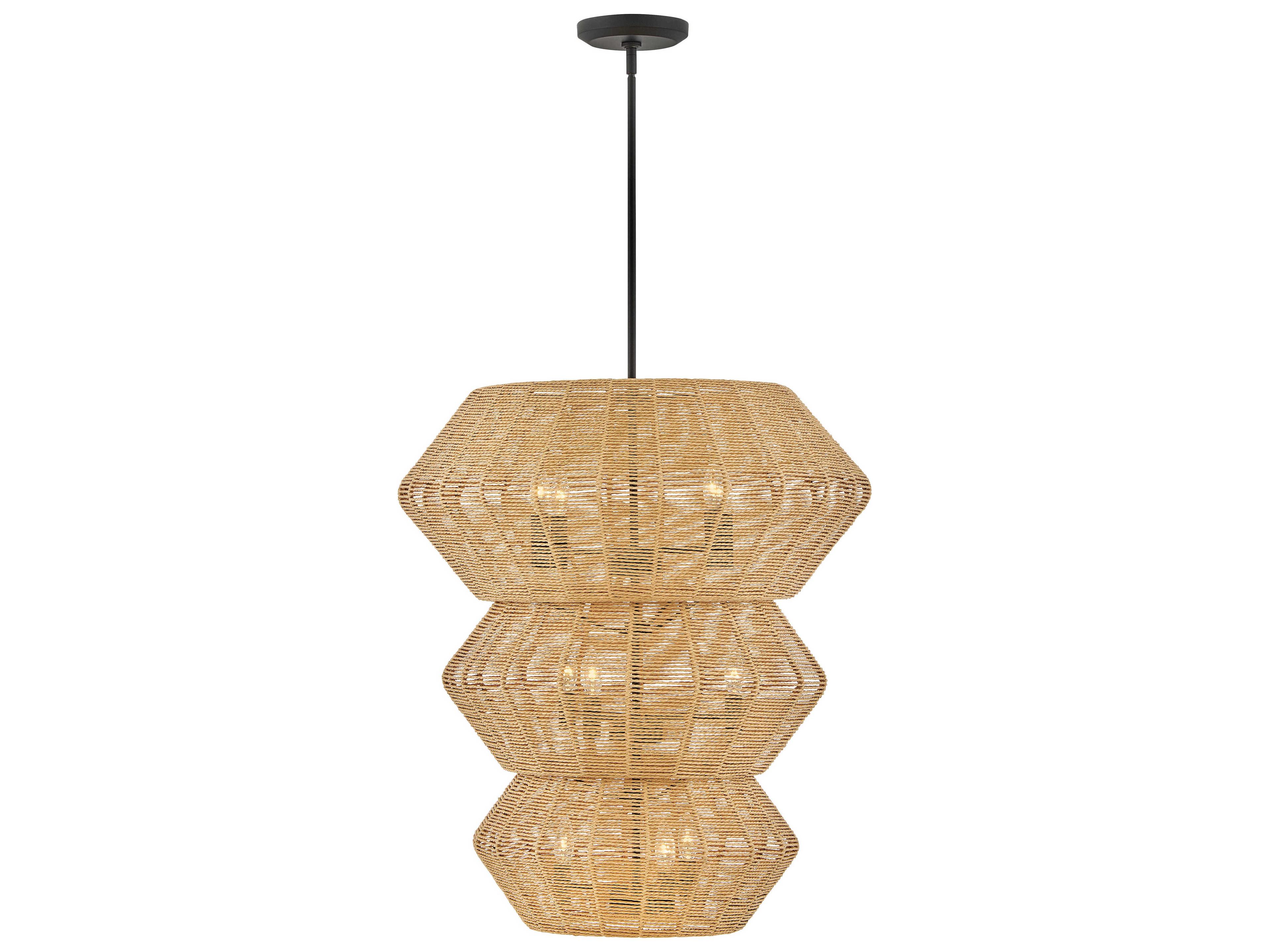 Hinkley Luca 10-Light Black Brown Candelabra Chandelier