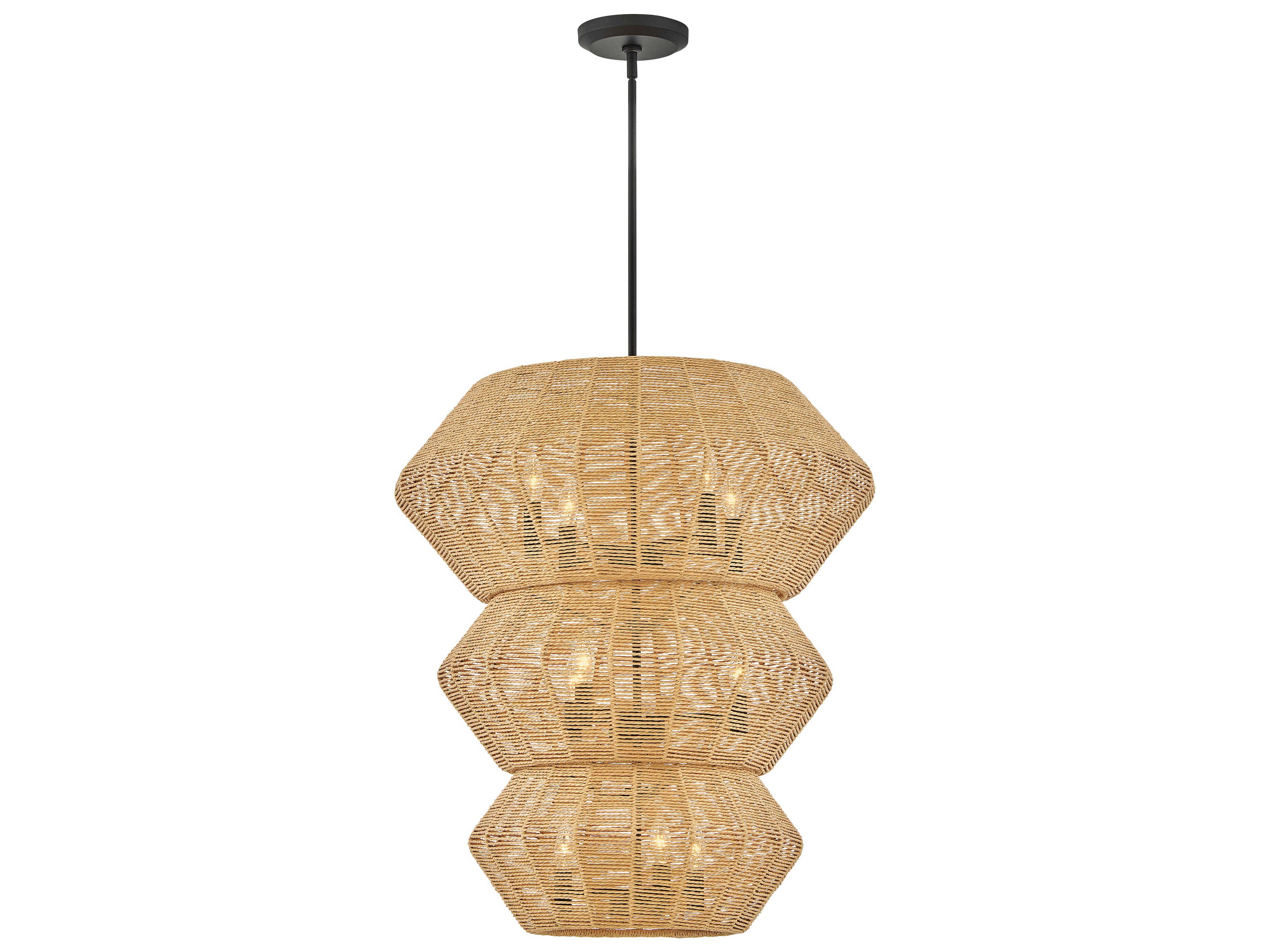 Hinkley Luca 10-Light Black Brown Candelabra Chandelier