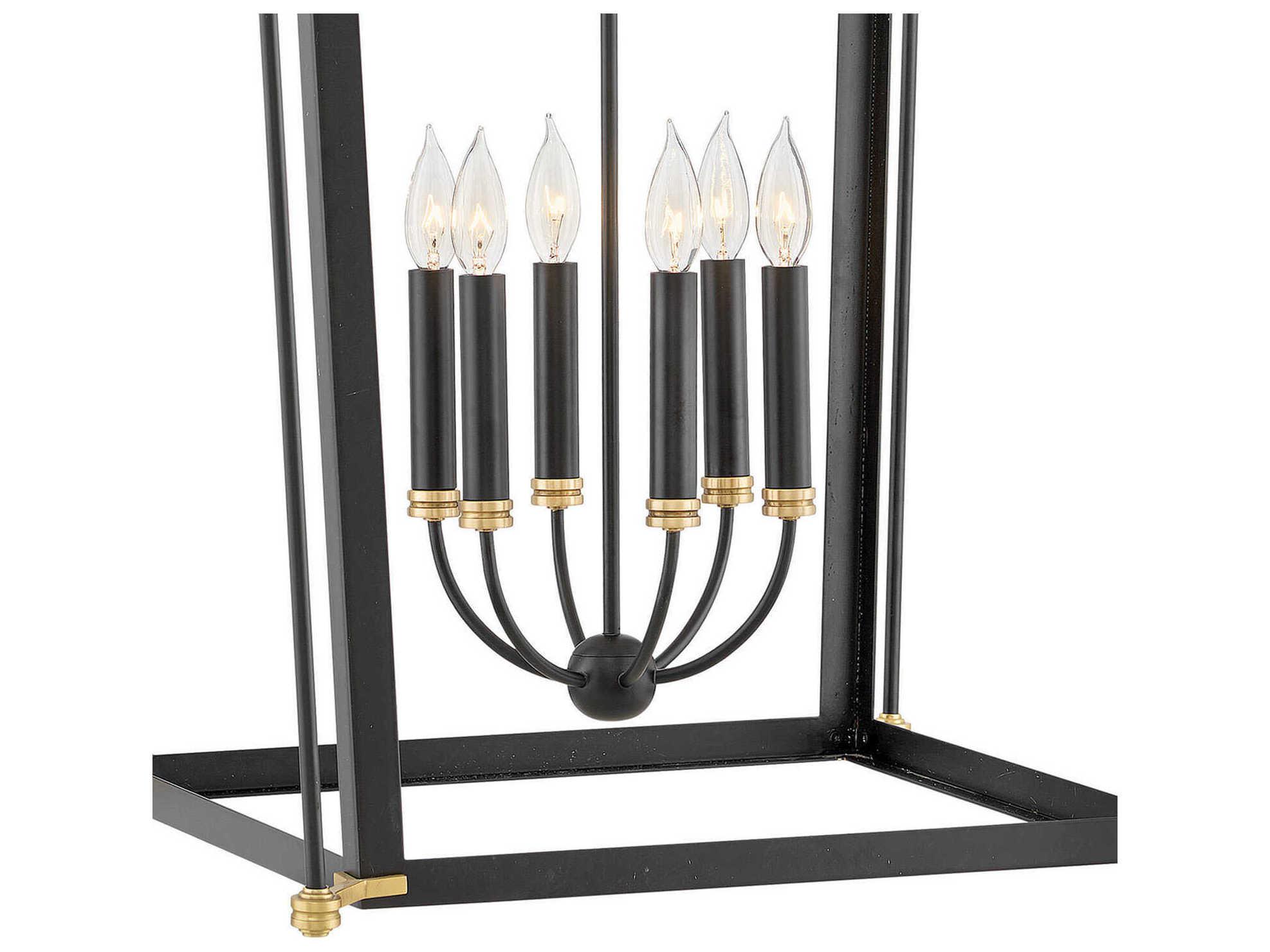 Hinkley Selby 6-Light Black Bronze Candelabra Chandelier