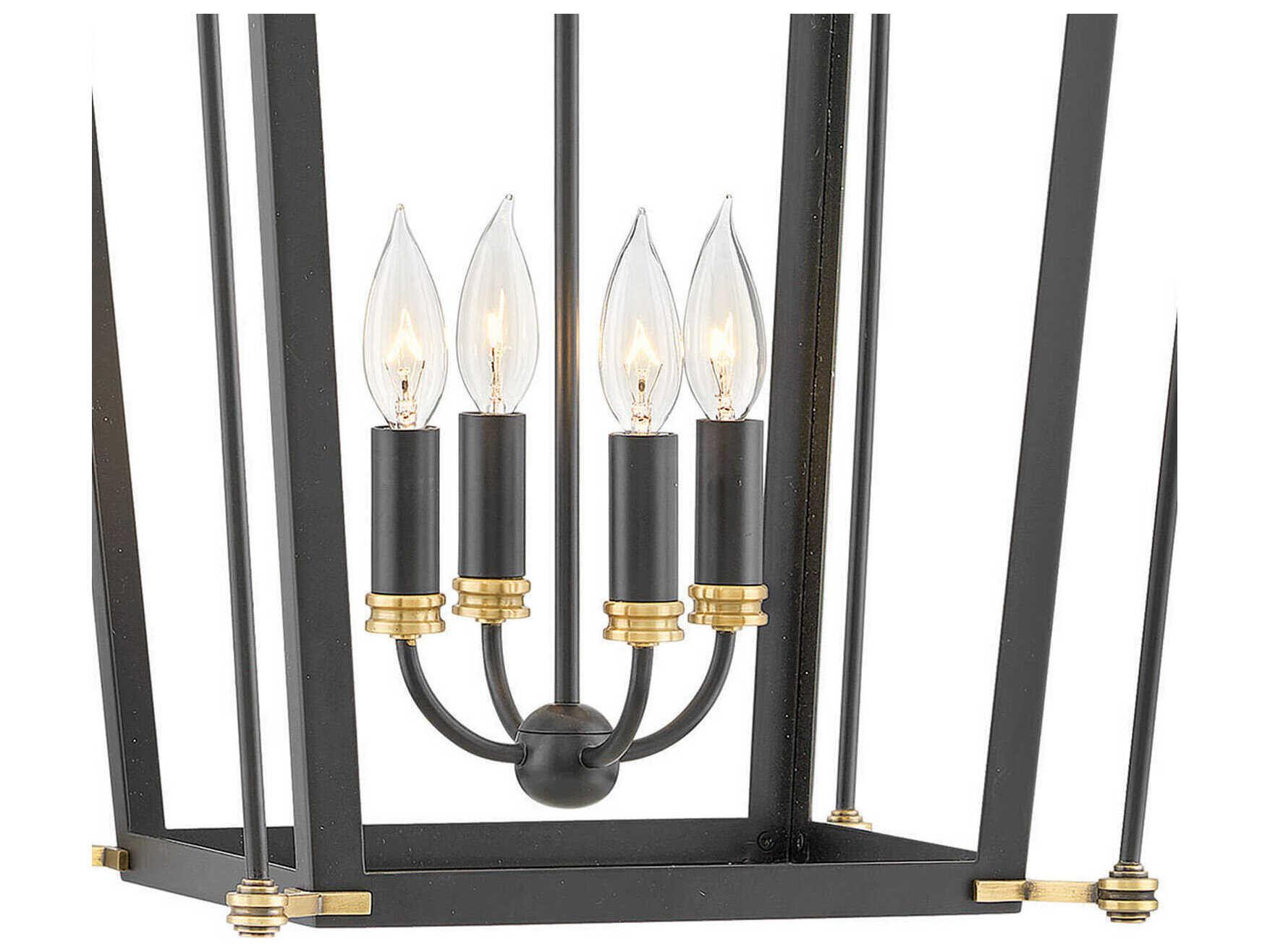 Hinkley Selby 4-Light Black Candelabra Chandelier