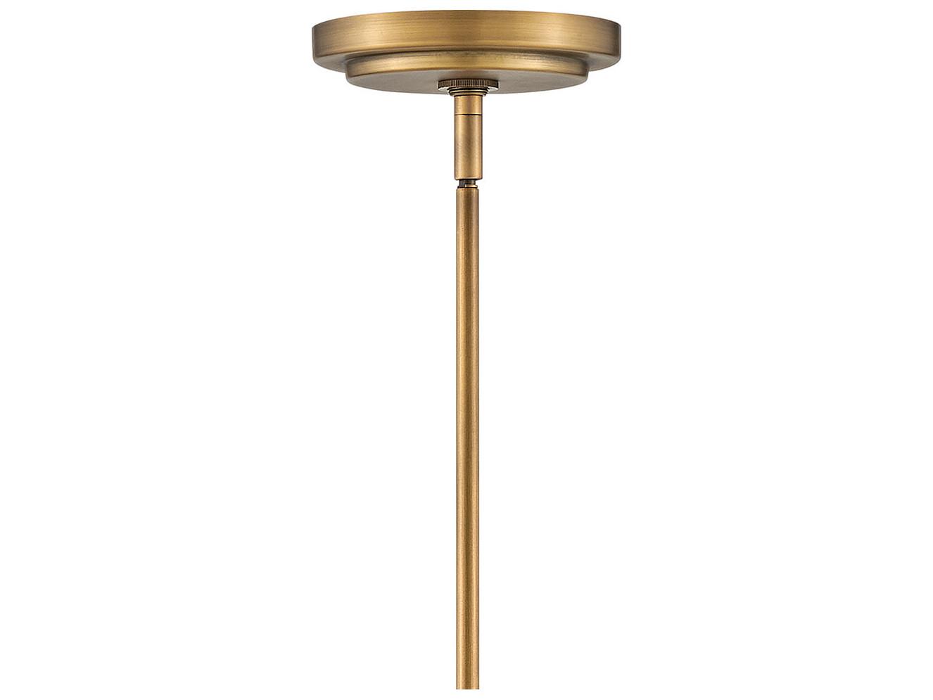 Hinkley Vance 1-Light Heritage Brass Glass Mini Pendant