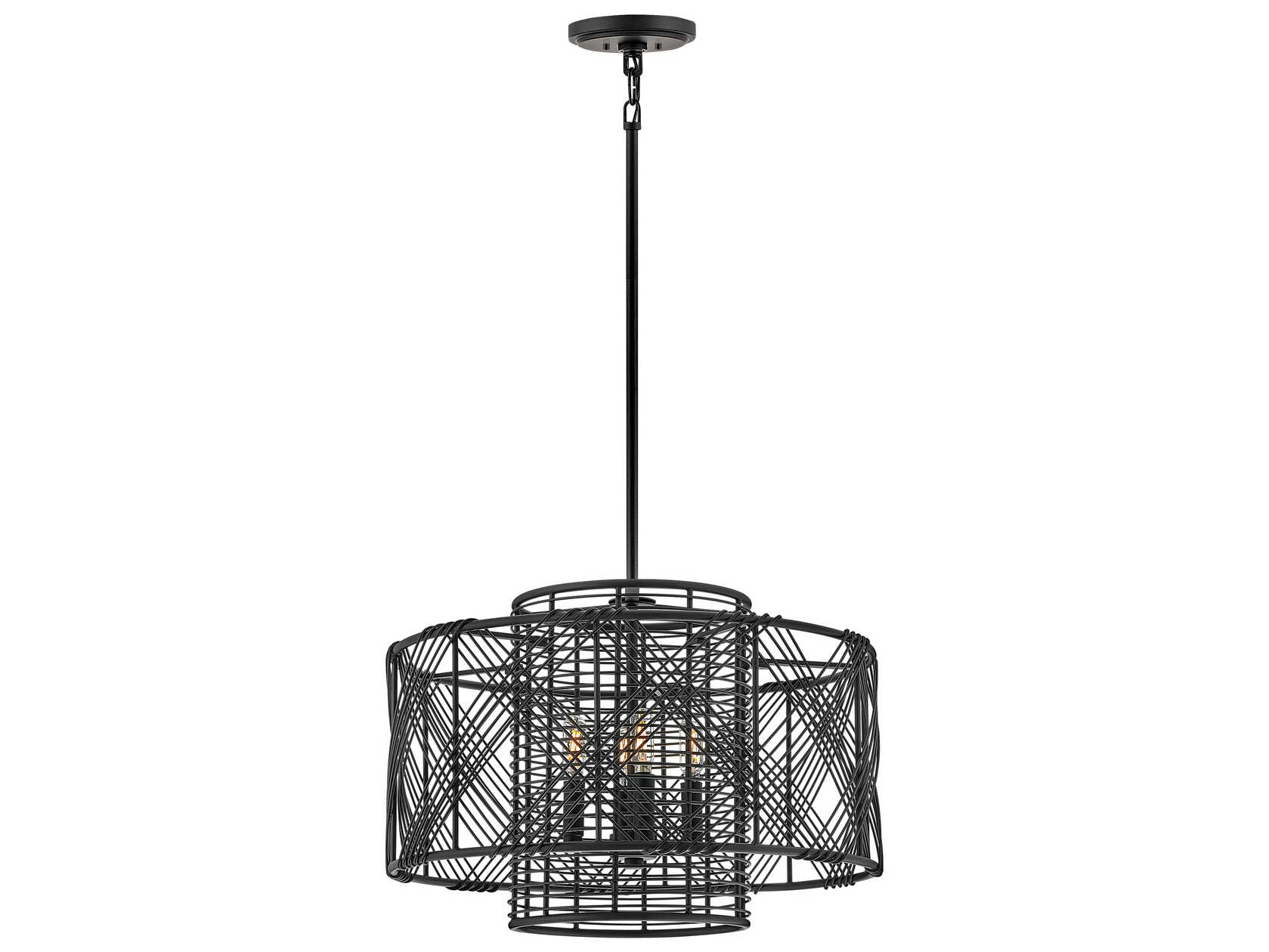 Hinkley Nikko 4-Light Black Candelabra Chandelier