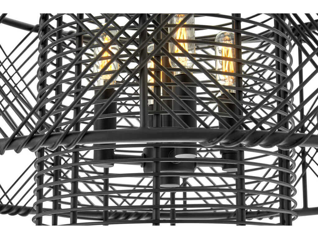 Hinkley Nikko 4-Light Black Candelabra Chandelier