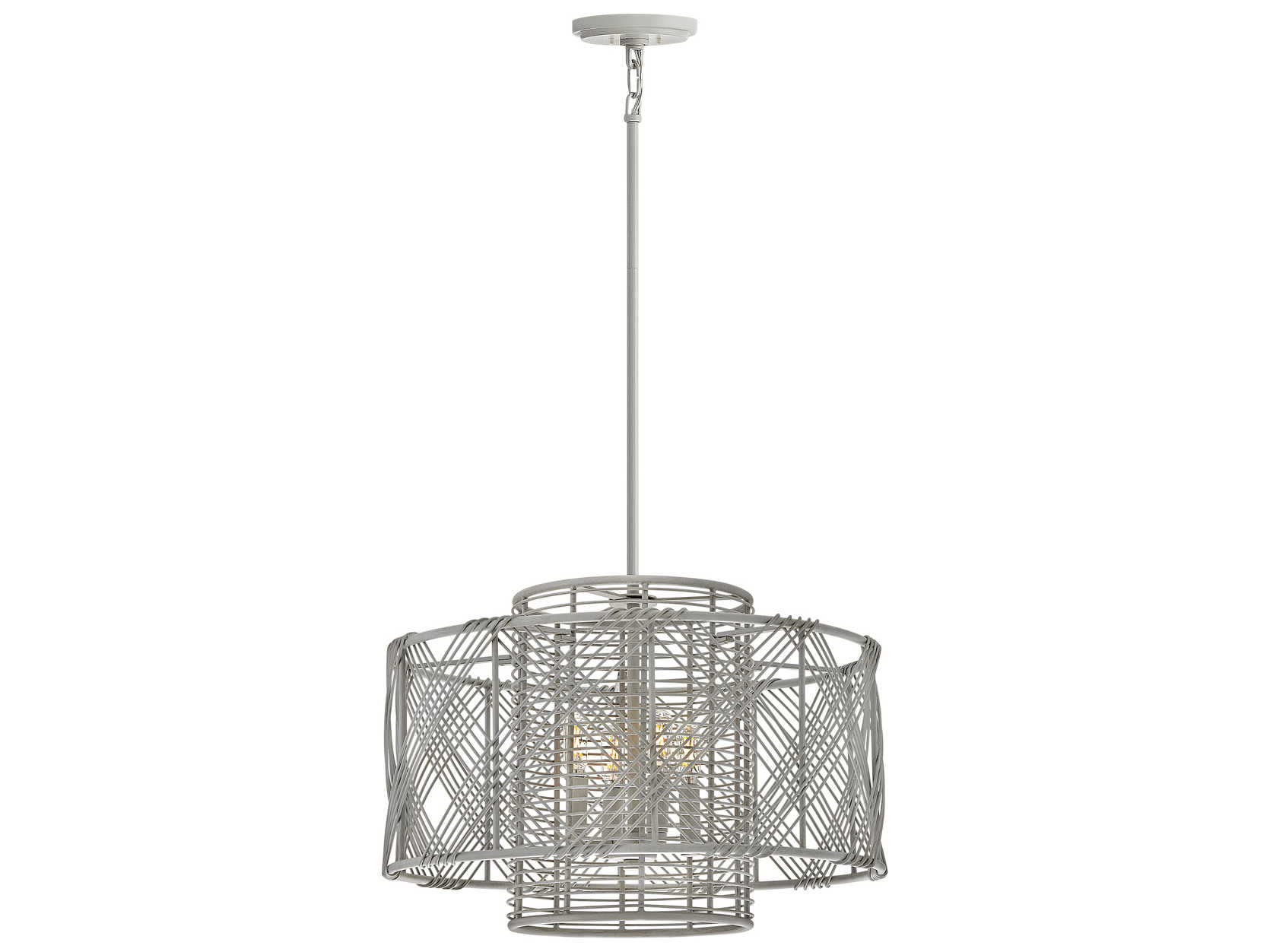 Hinkley Nikko 4-Light Light Ashwood Gray Candelabra Chandelier