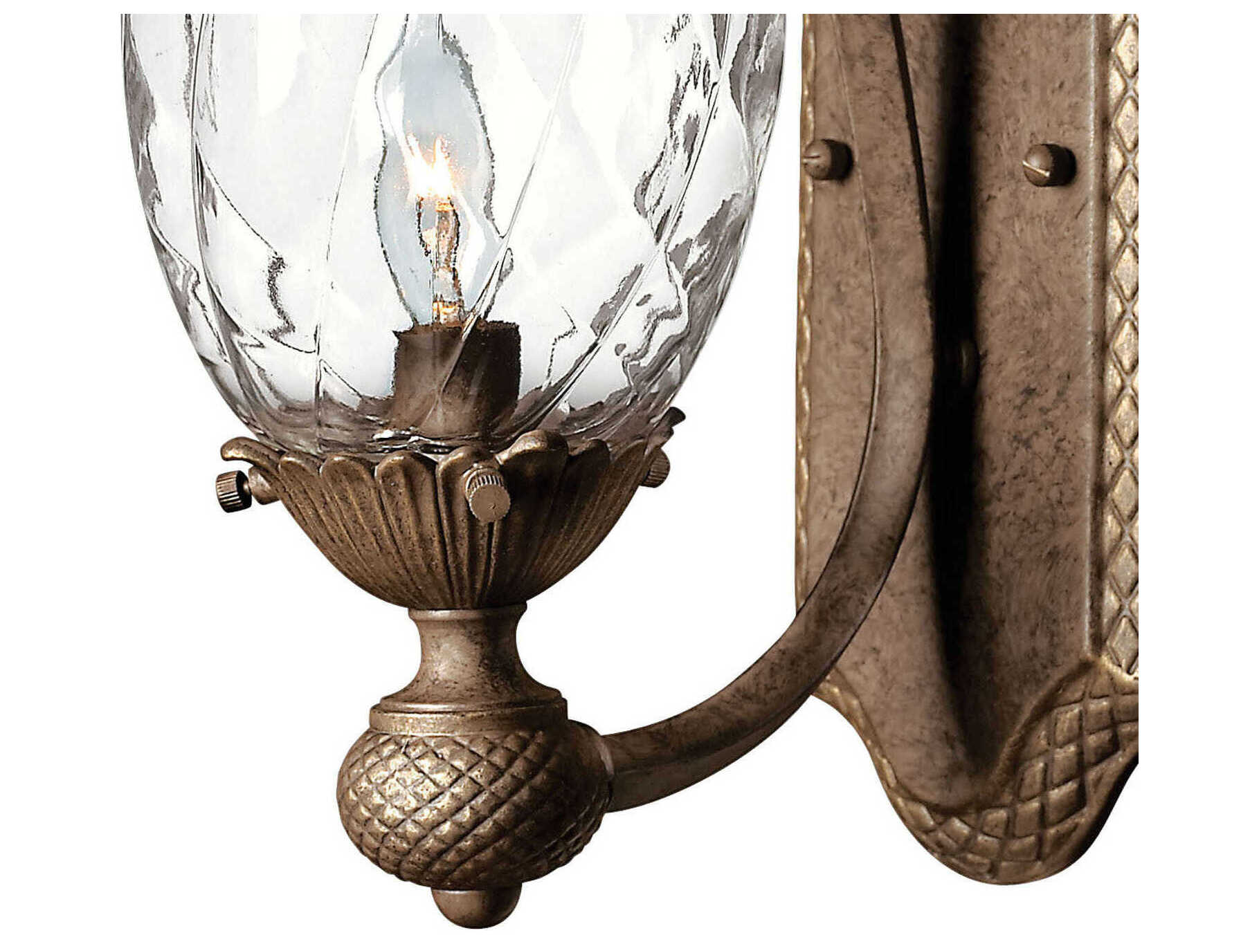 Hinkley Plantation 1-Light Pearl Bronze Glass Wall Sconce