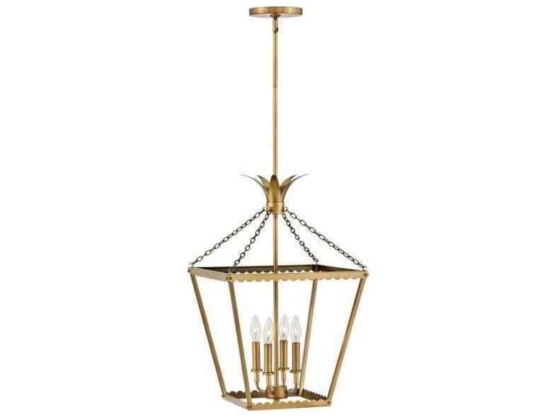 Hinkley Palma 4-Light Heritage Brass Candelabra Chandelier