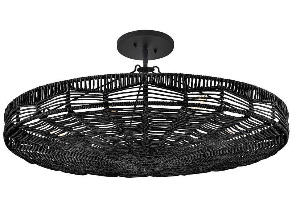 Hinkley Ophelia 6-Light Black LED Bowl Pendant