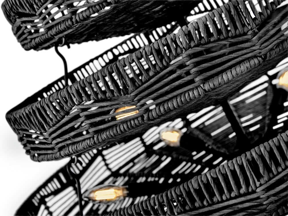 Hinkley Ophelia 13-Light Black LED Bowl Tiered Pendant