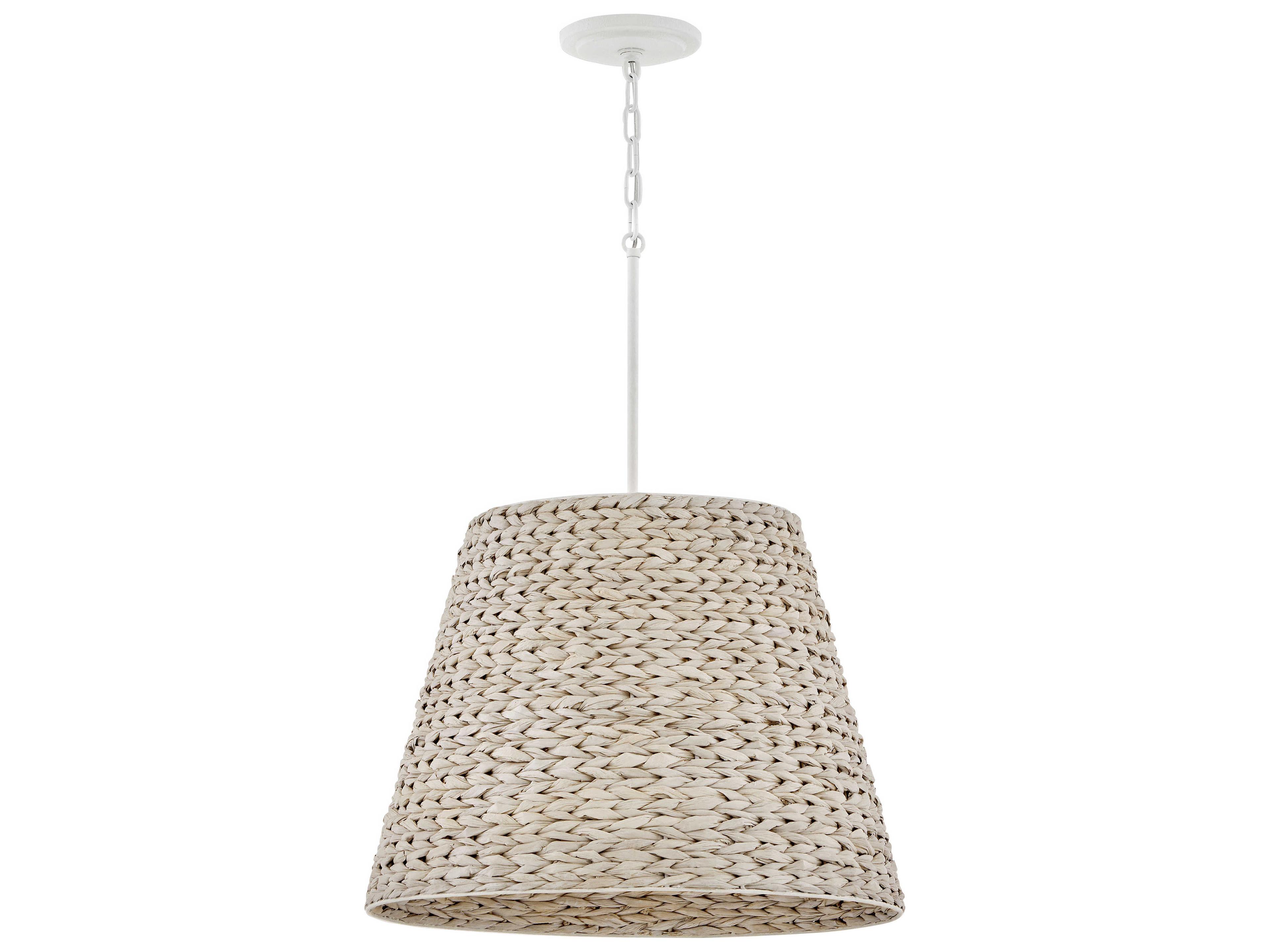 Hinkley Seabrook 1-Light Textured Plaster White Pendant