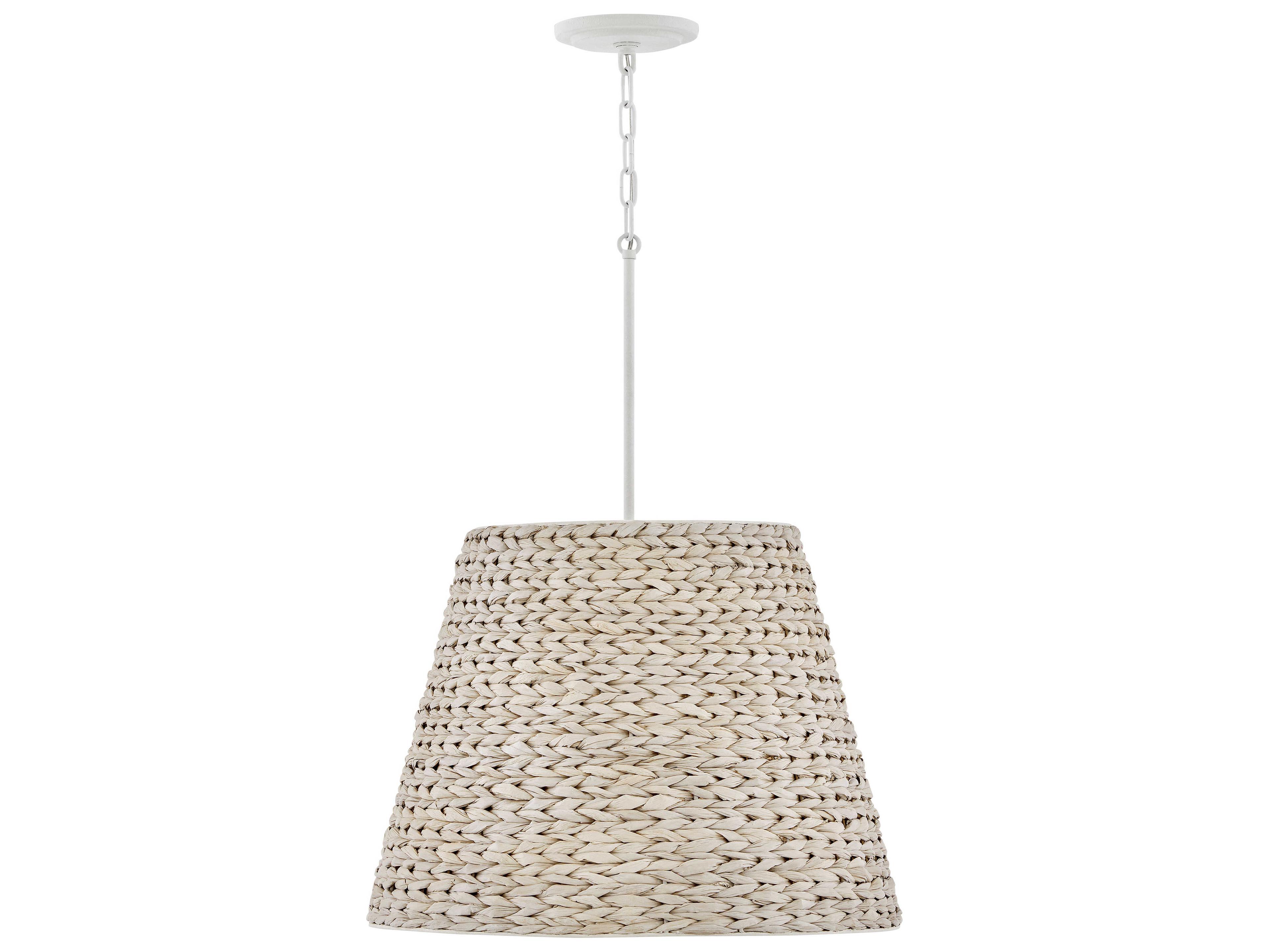 Hinkley Seabrook 1-Light Textured Plaster White Pendant