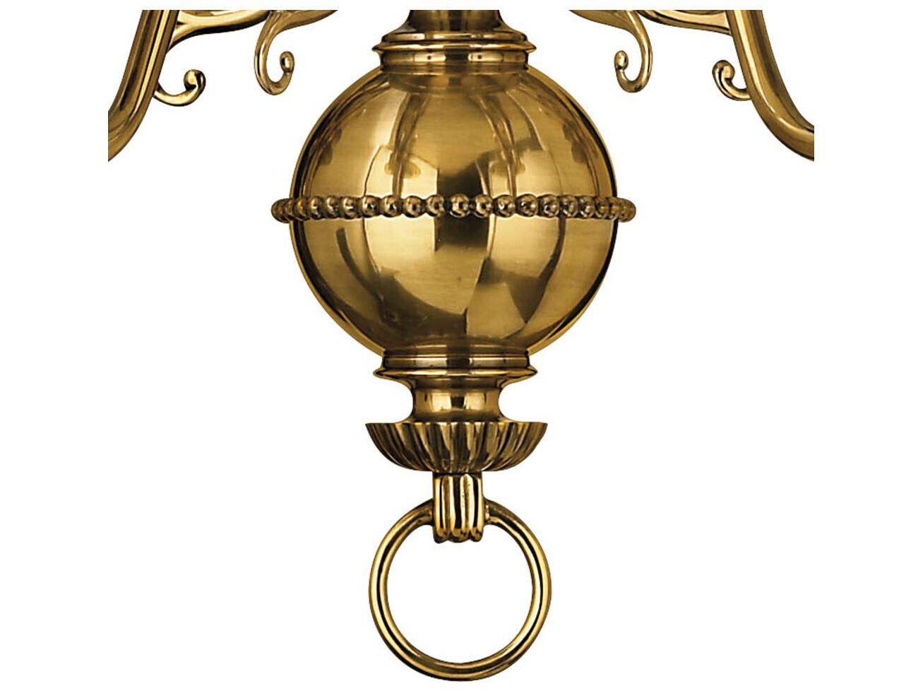 Hinkley Cambridge 5-Light Burnished Brass Candelabra Chandelier