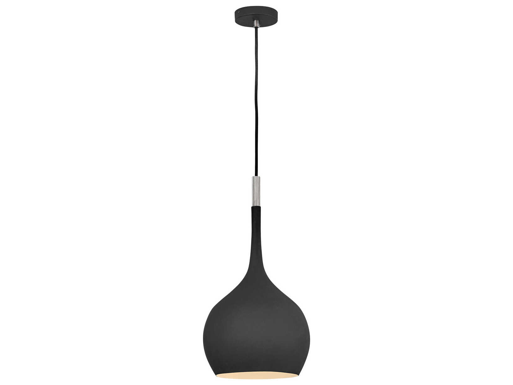 Hinkley Ziggy 1-Light Black Polished Nickel Mini Pendant