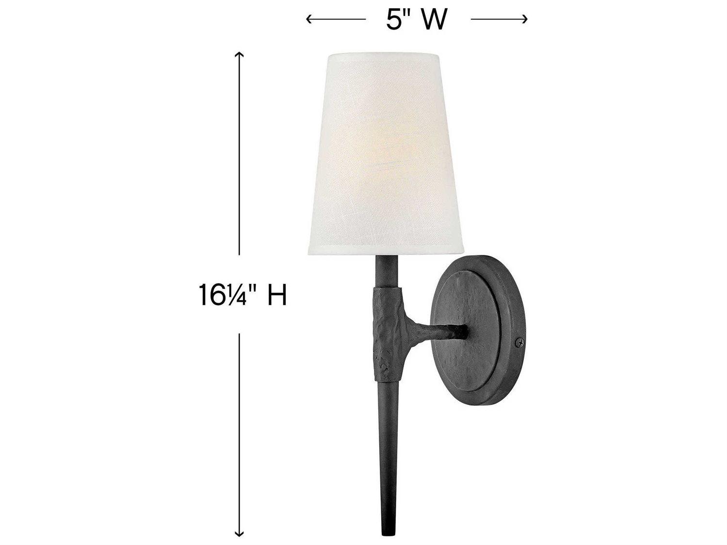 Hinkley Beaumont 1-Light Black Wall Sconce
