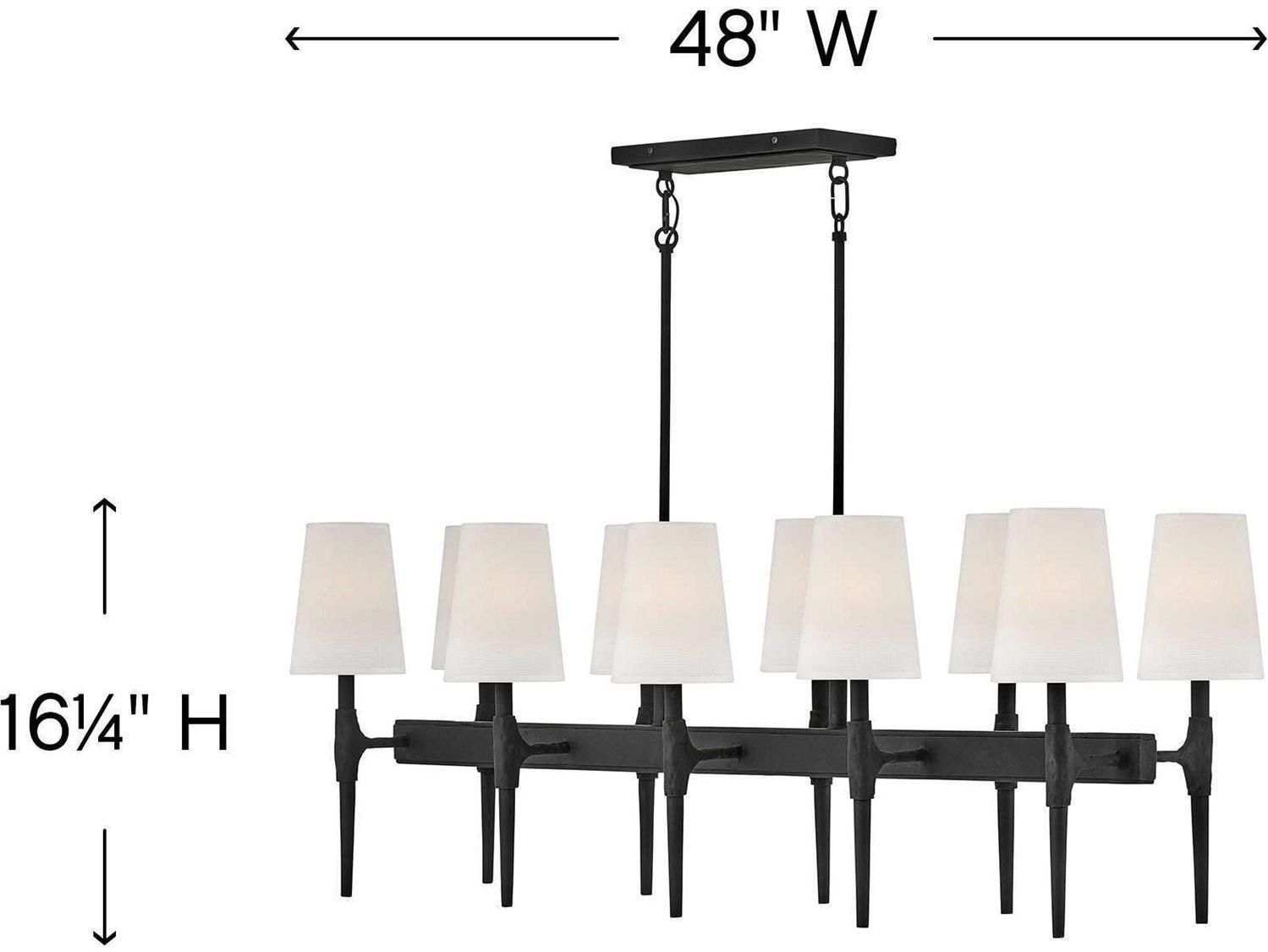 Hinkley Beaumont 10-Light Black Empire Island Pendant