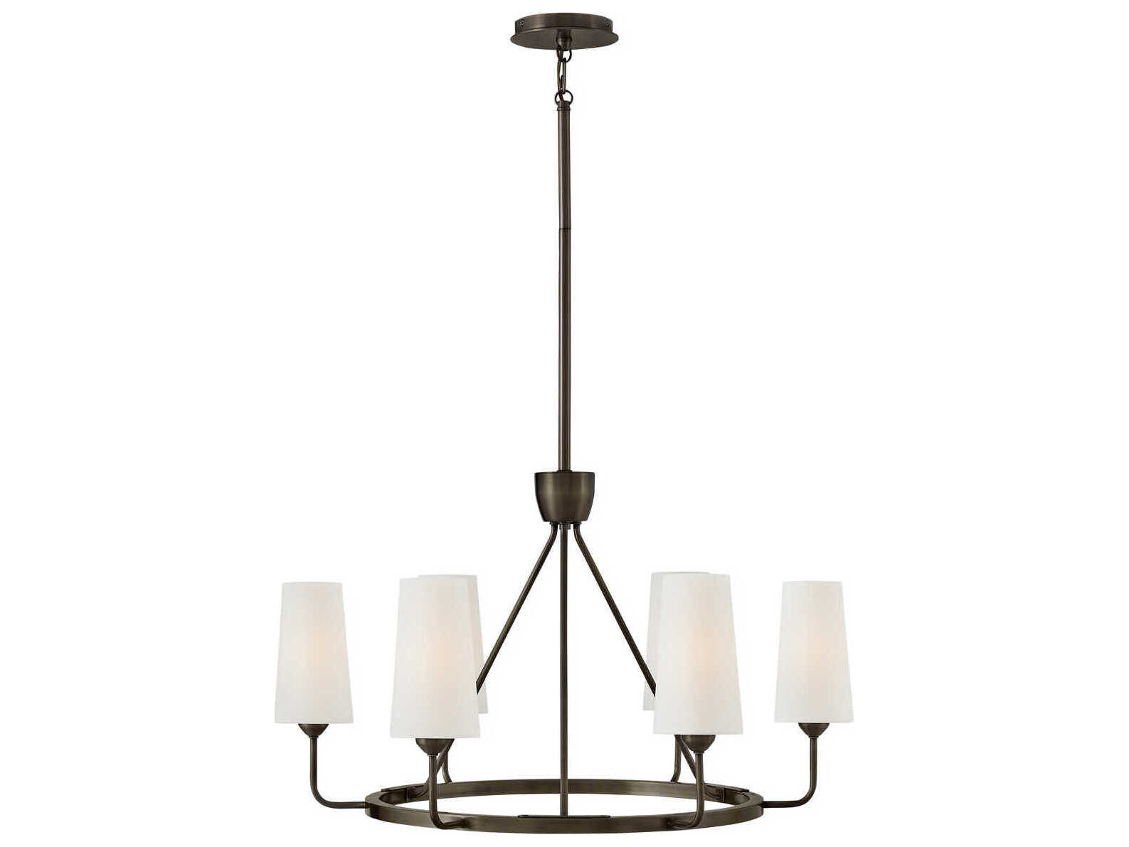 Hinkley Lewis 6-Light Black Oxide LED Candelabra Chandelier