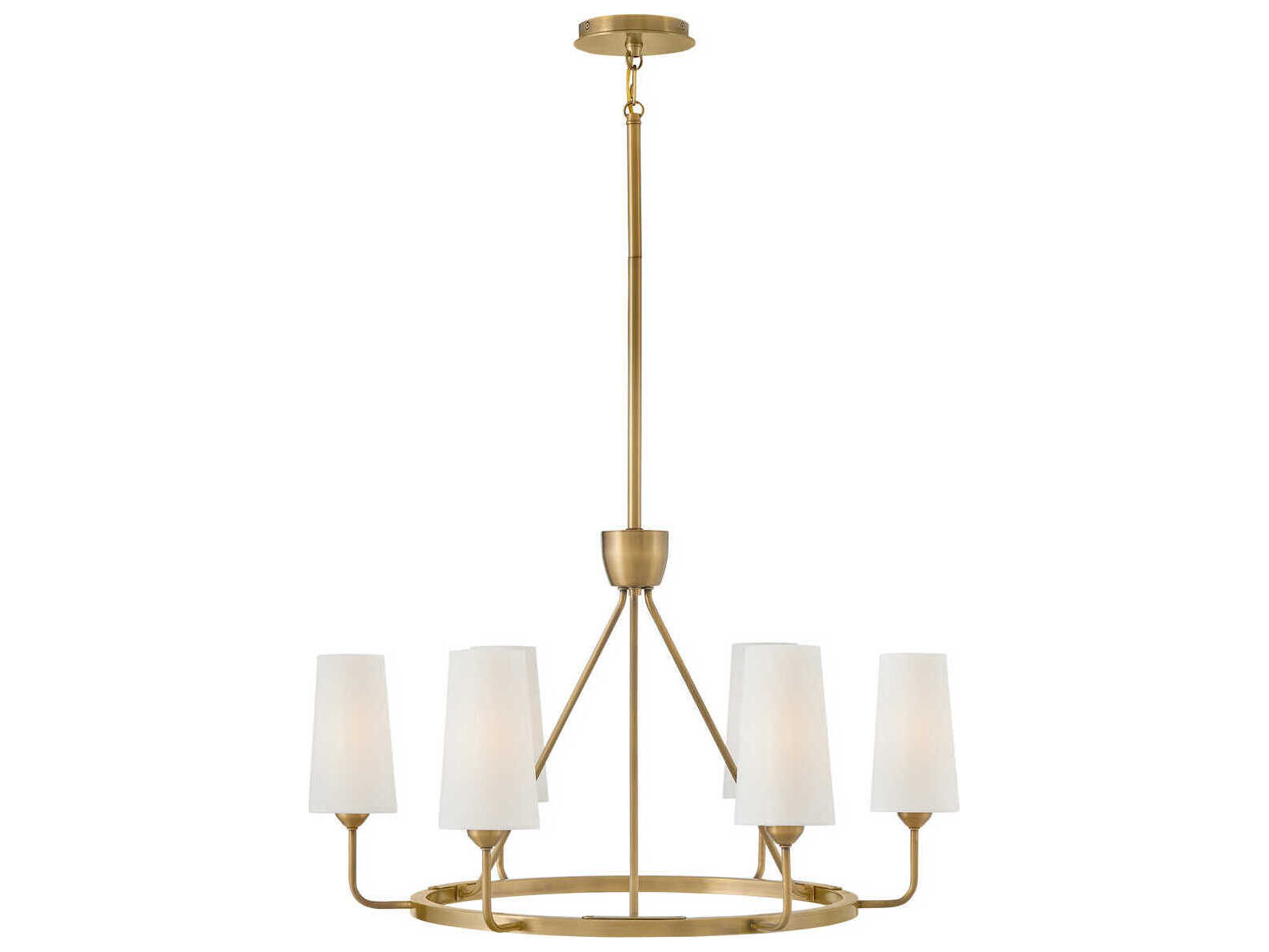 Hinkley Lewis 6-Light Heritage Brass LED Candelabra Chandelier